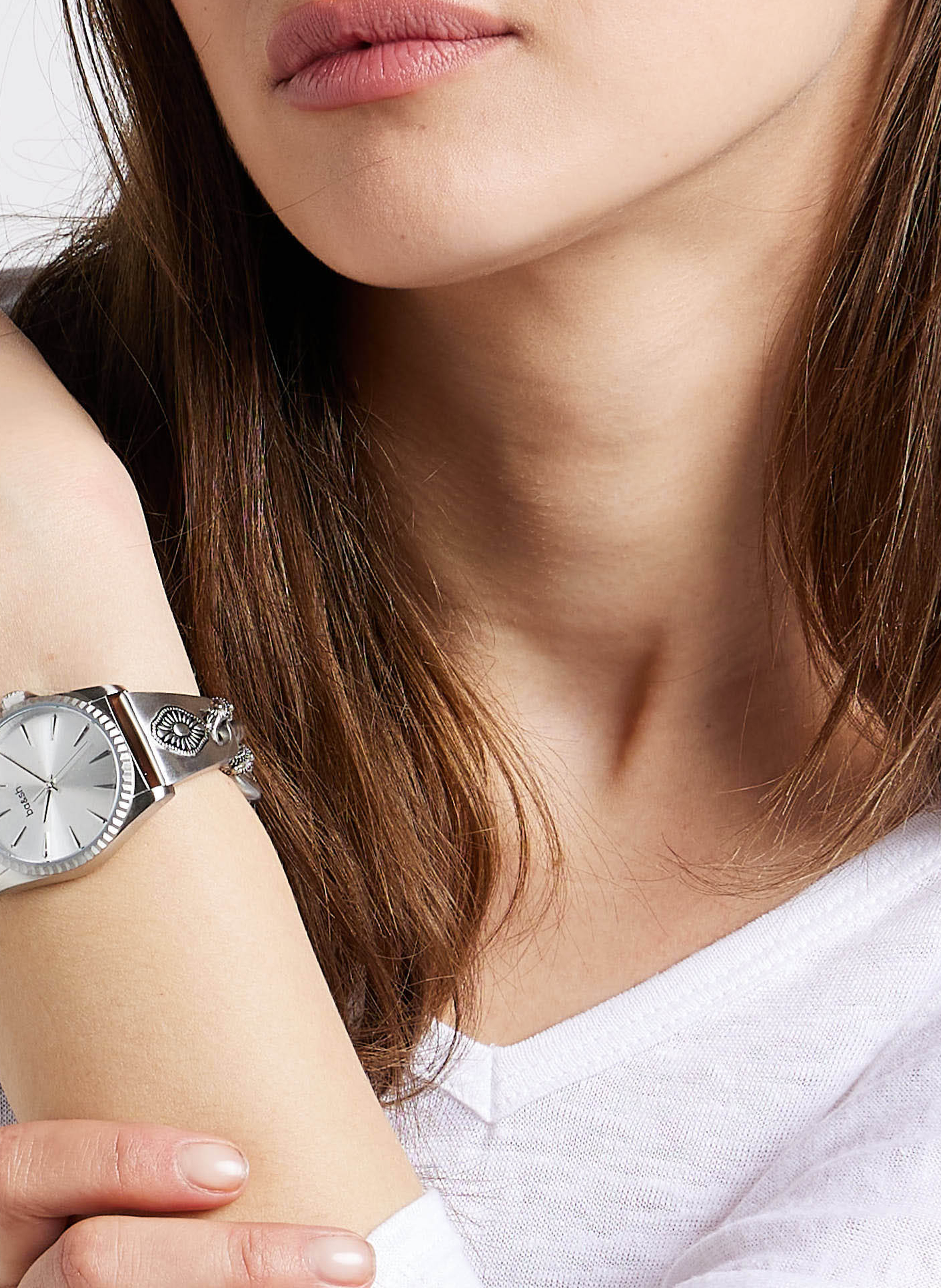 Montre en acier inoxydable BA&SH Argent