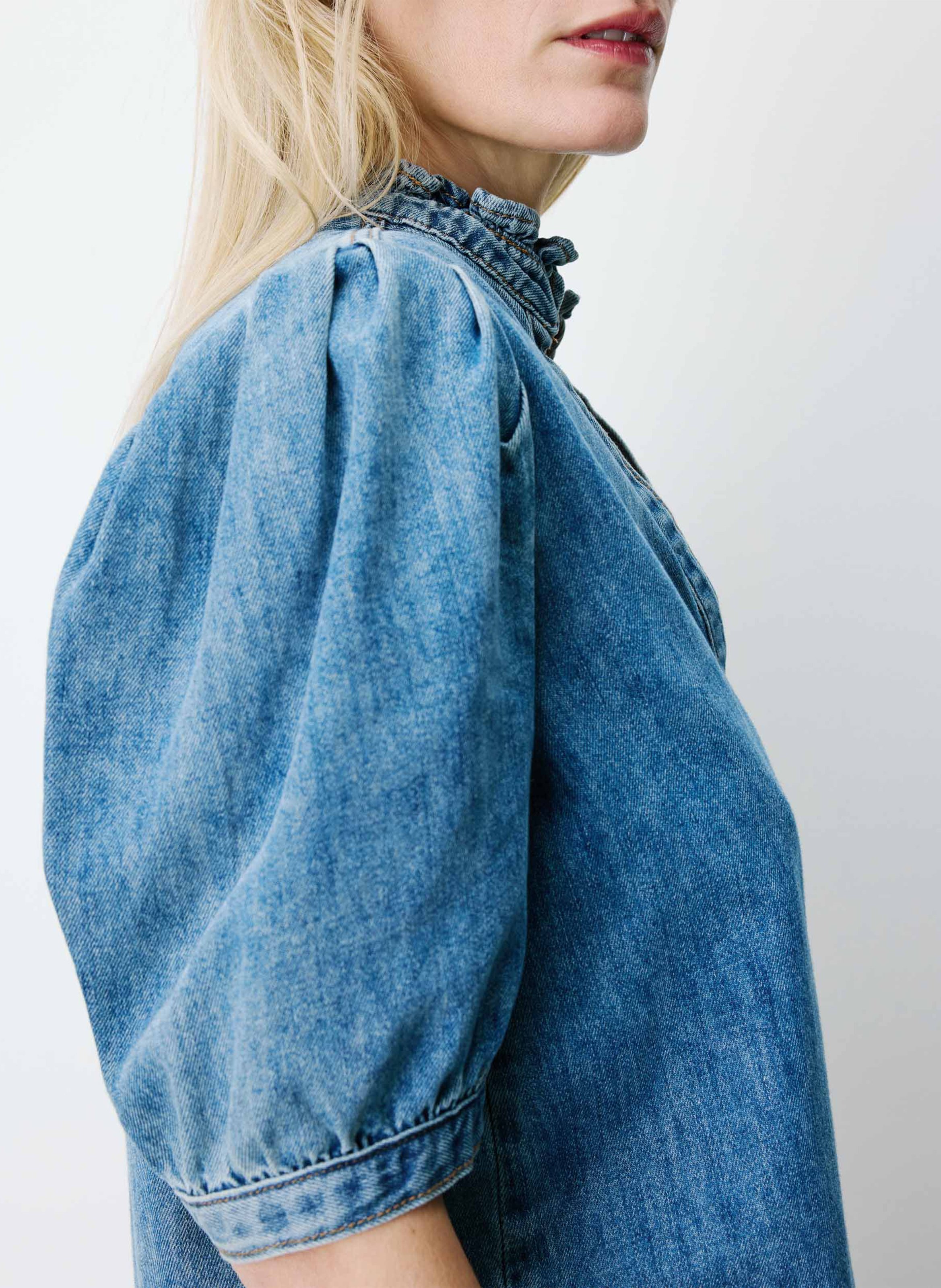 Cotton-blend loose-fit top GRACE ET MILA Blue