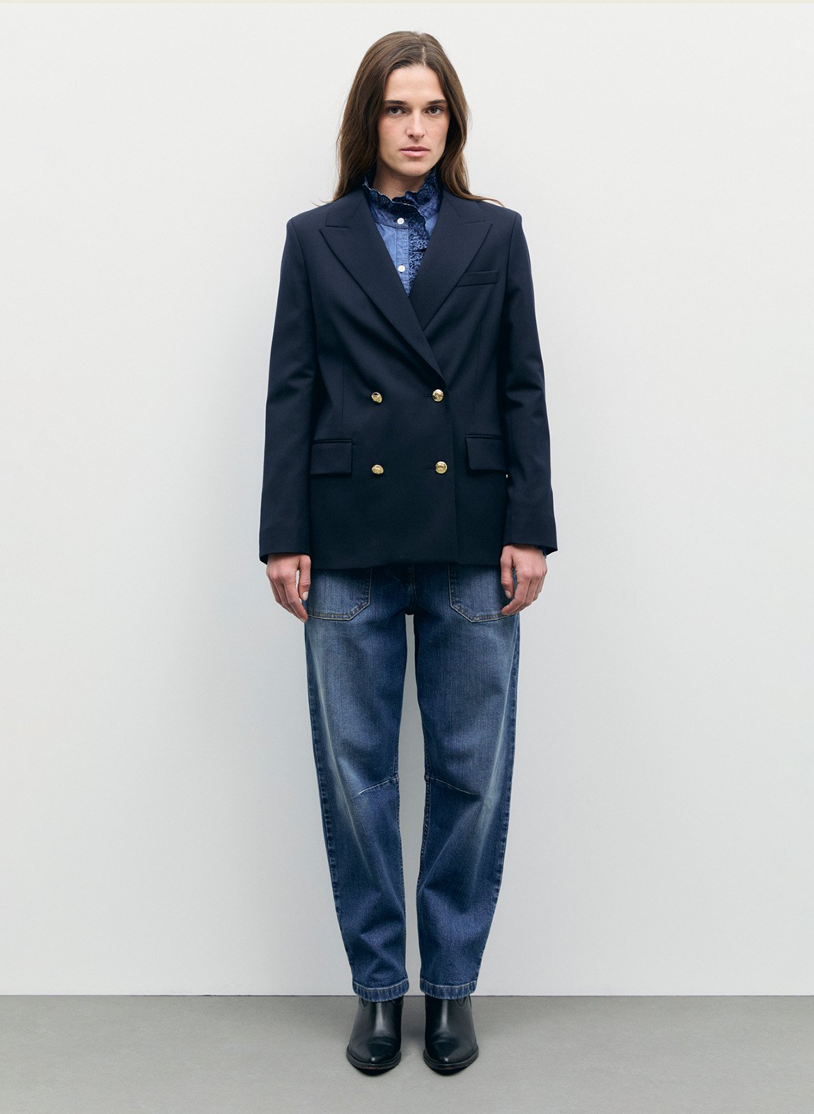 Solid buttoned blazer GERARD DAREL Blue