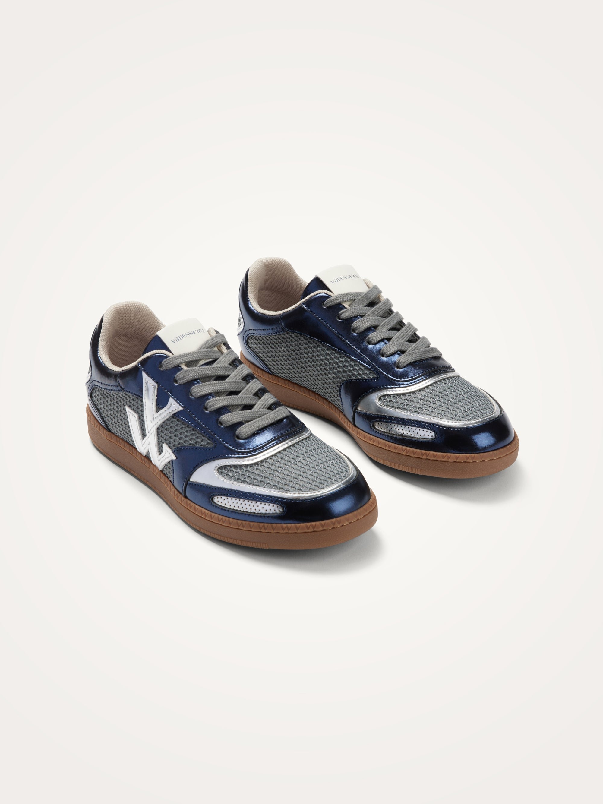 Sneakers with monogram on retro sole VANESSA WU Blue