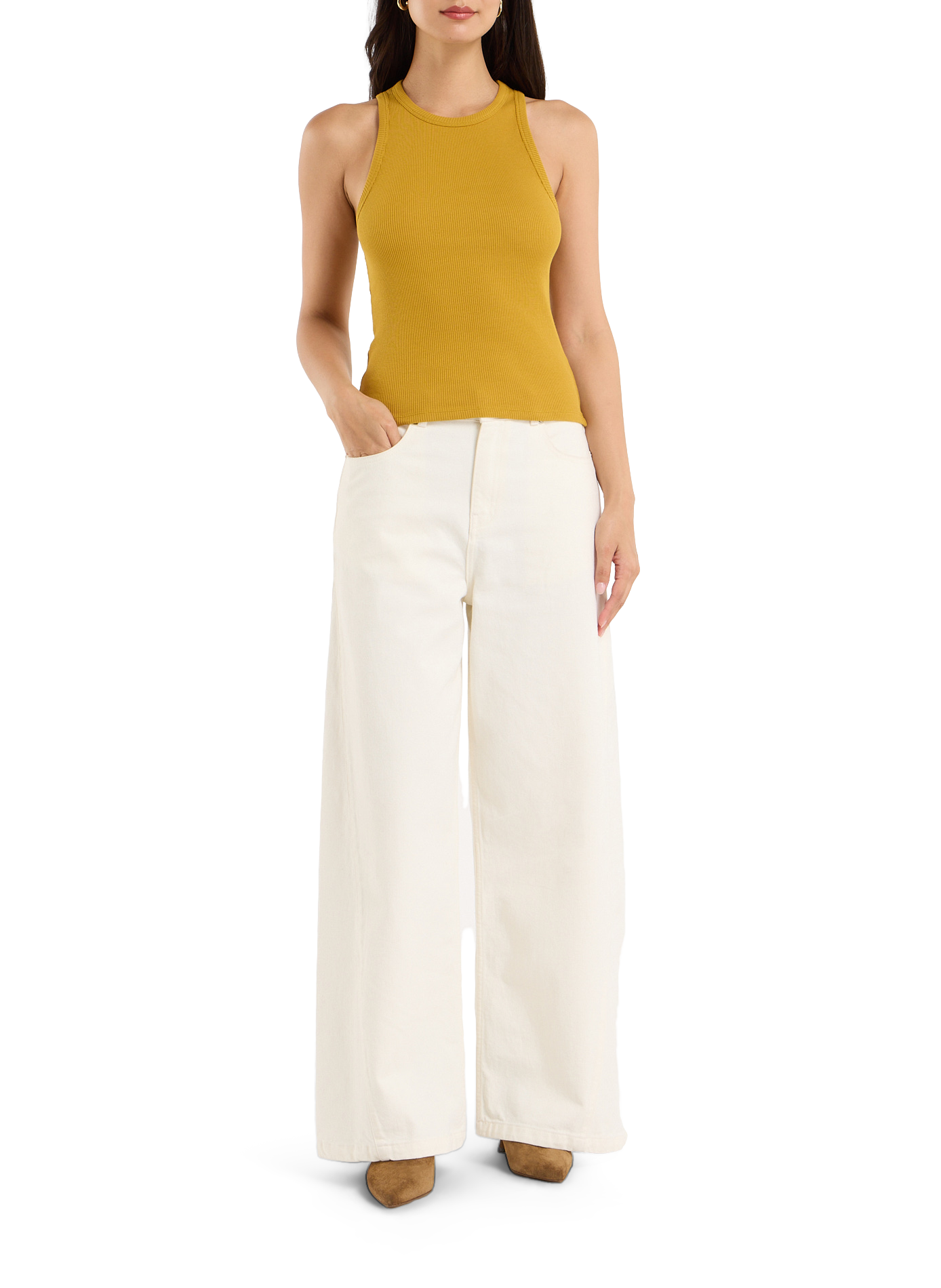 Top Tovie cotton tank top | Yellow SAISON 1865 Women