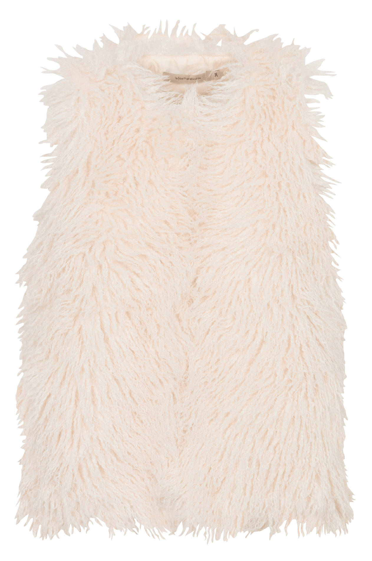 Sleeveless faux fur vest LA FEE MARABOUTEE White