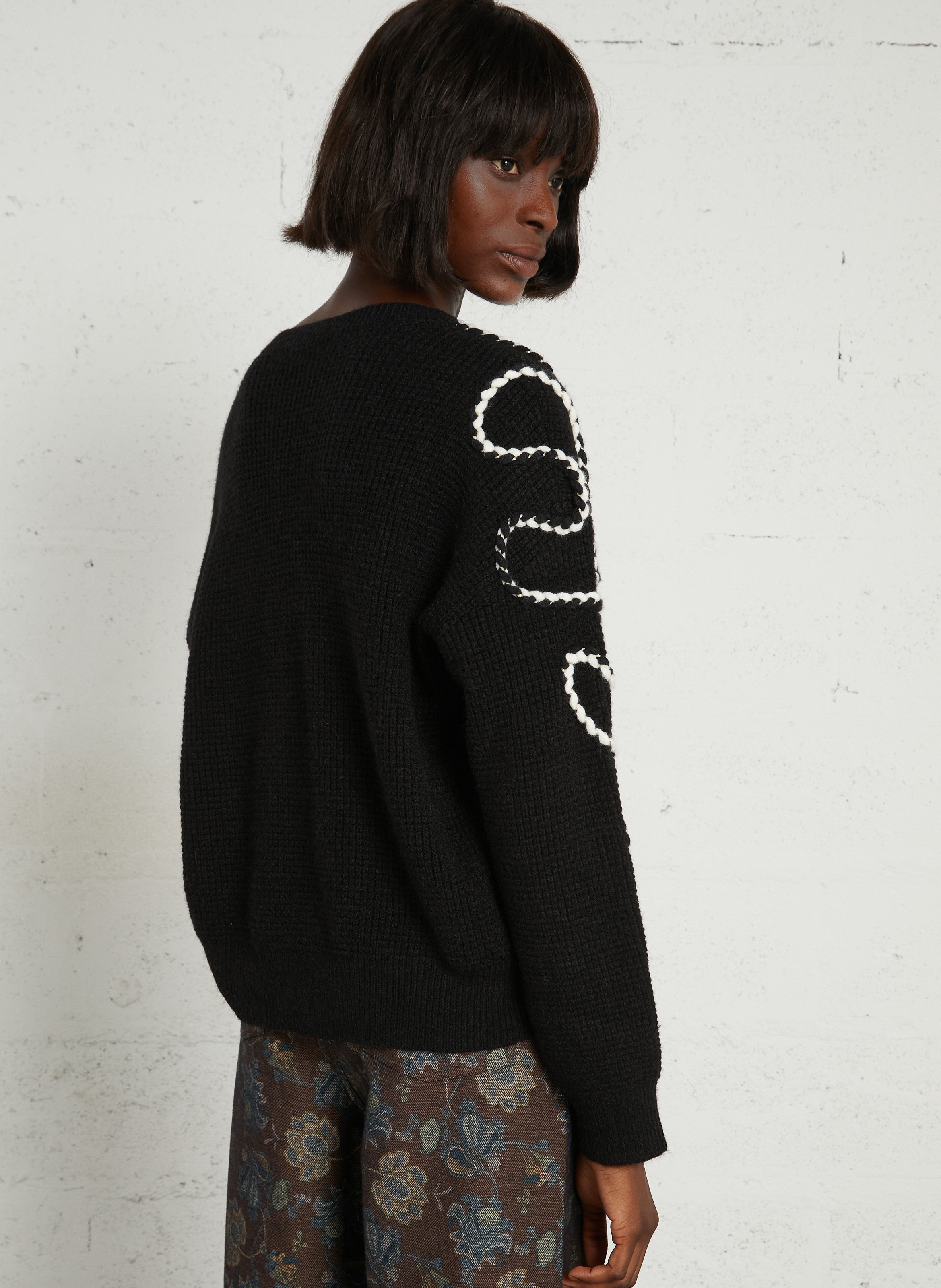 Weiter Pullover mit Rundhalsausschnitt THE KORNER Schwarz