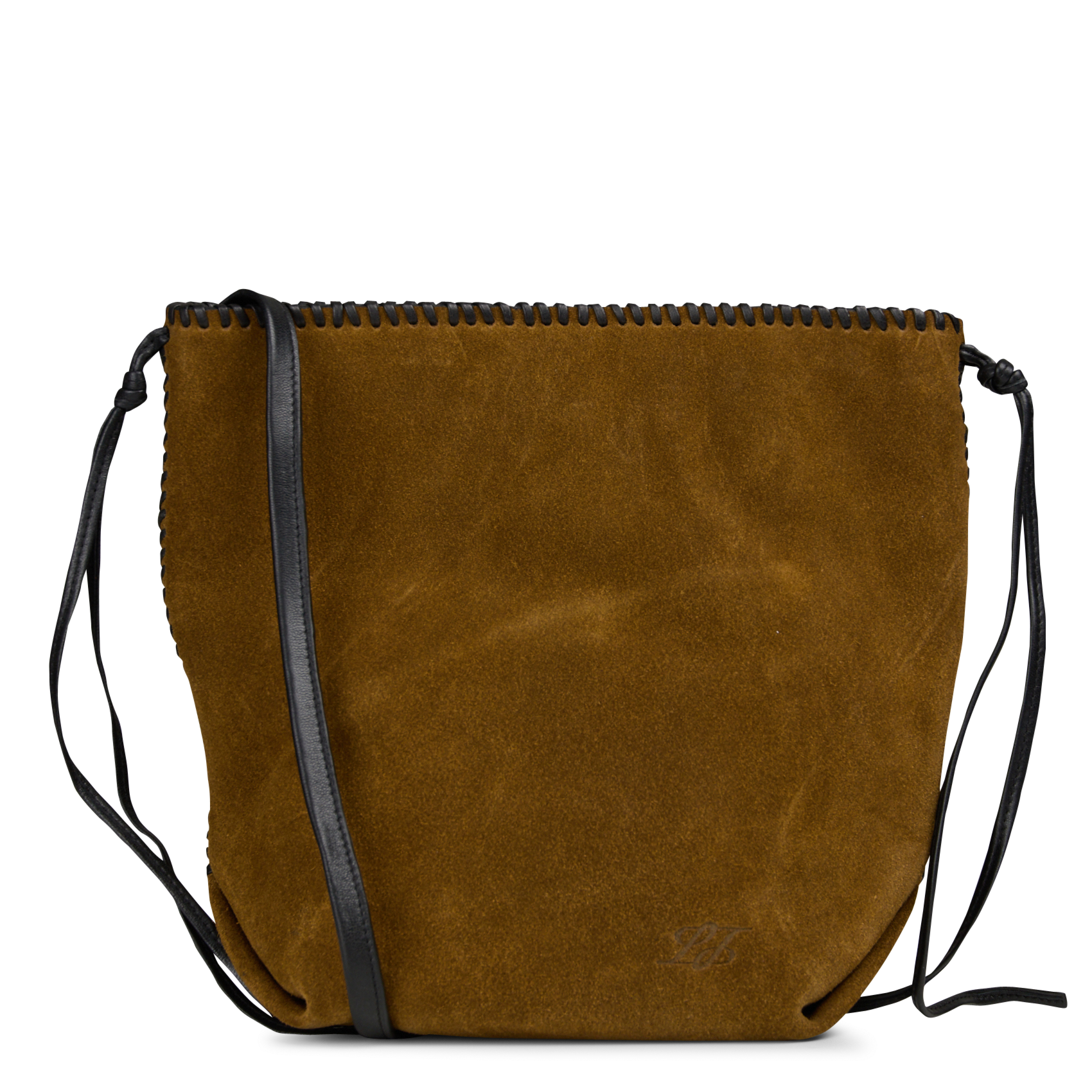 Sac besace en cuir LAURENCE BRAS Kaki