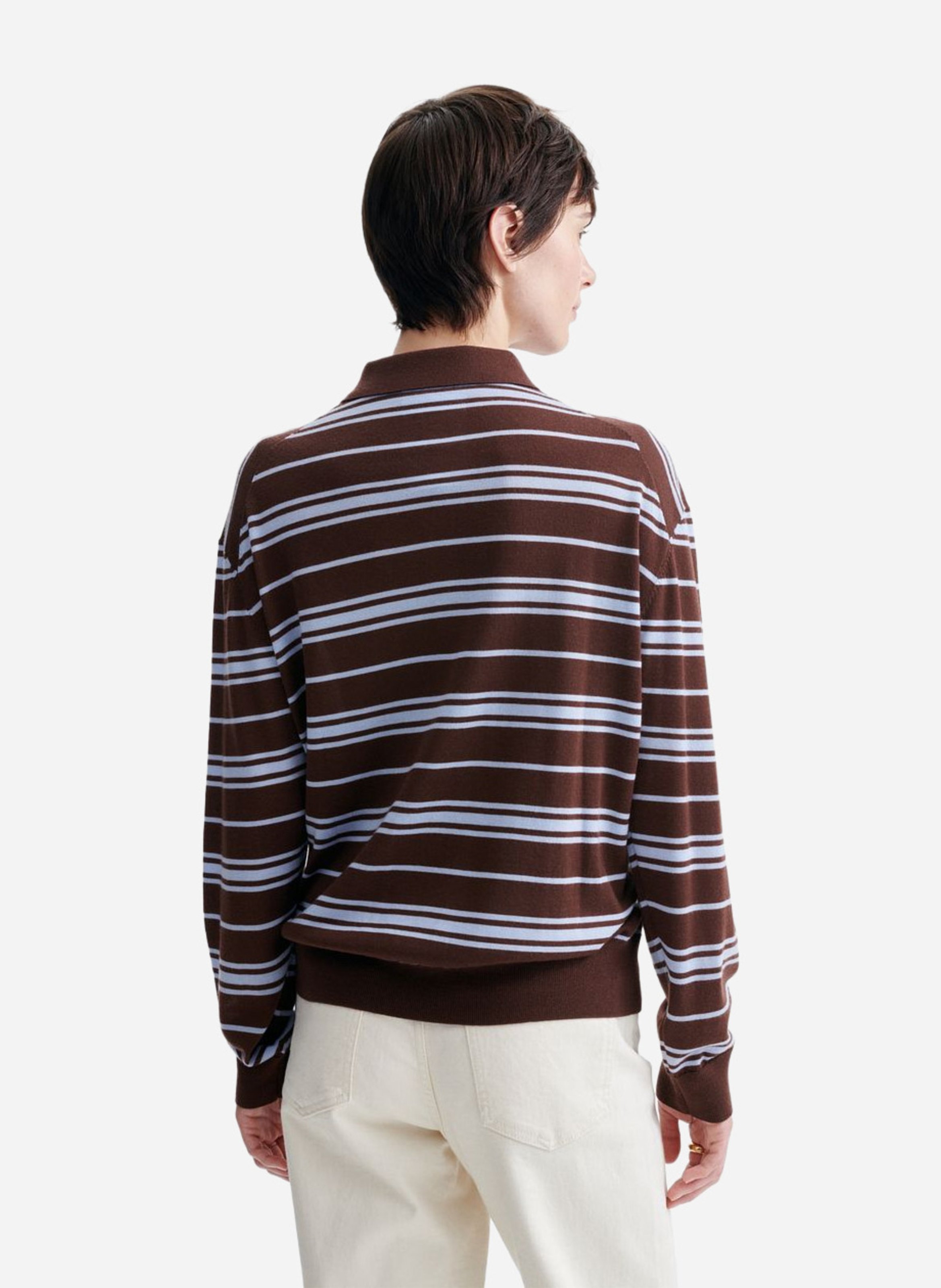 Polo manches longues en laine VANESSA BRUNO Multicolore