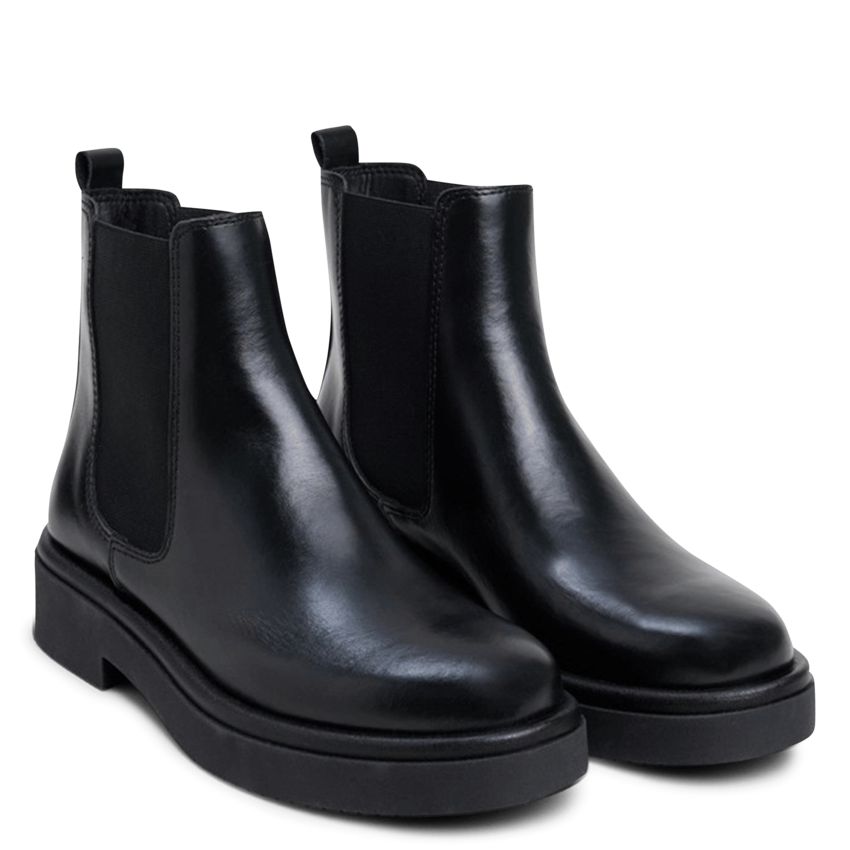 Boots chelsea à semelles épaisses en cuir JONAK Noir