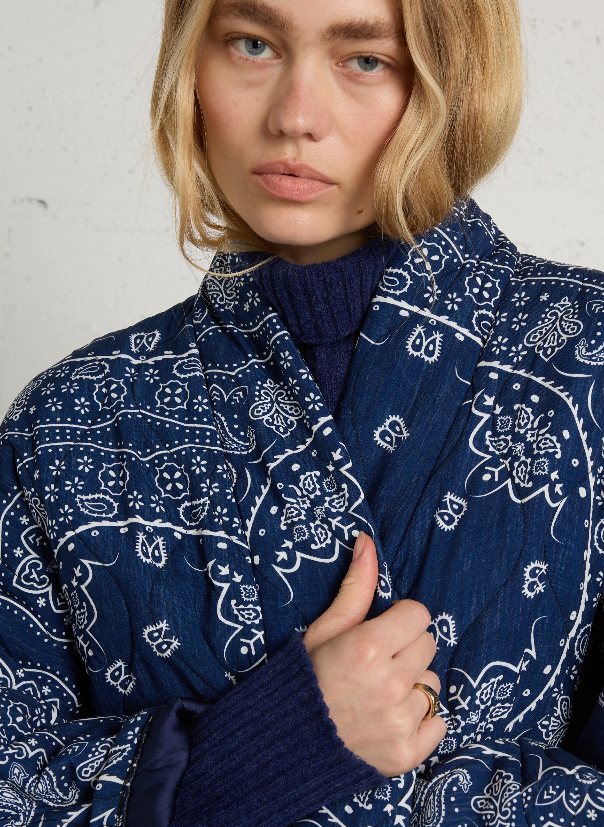 Schalkragenjacke AOKYANOS Blau