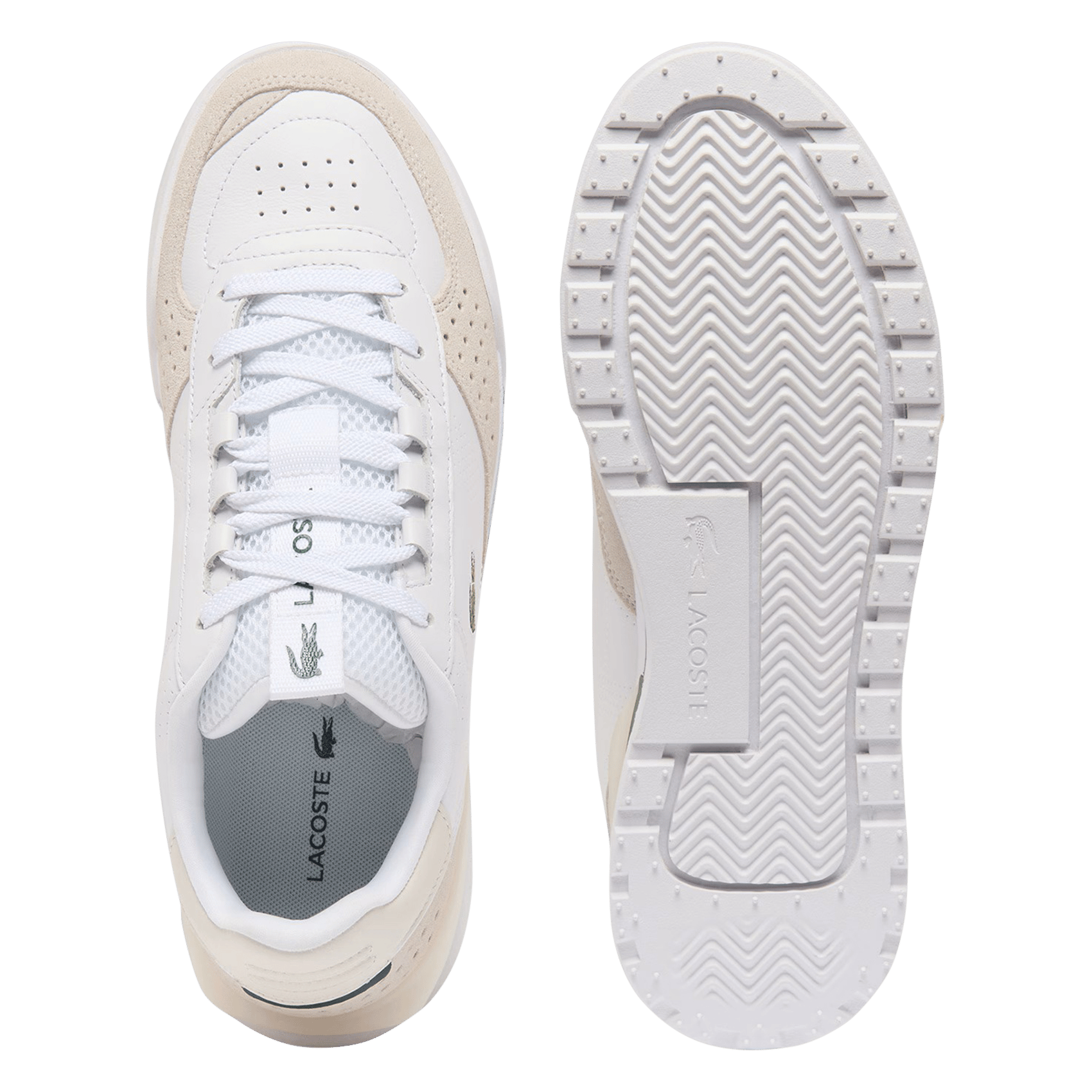 Lage, leren sneakers LACOSTE Wit