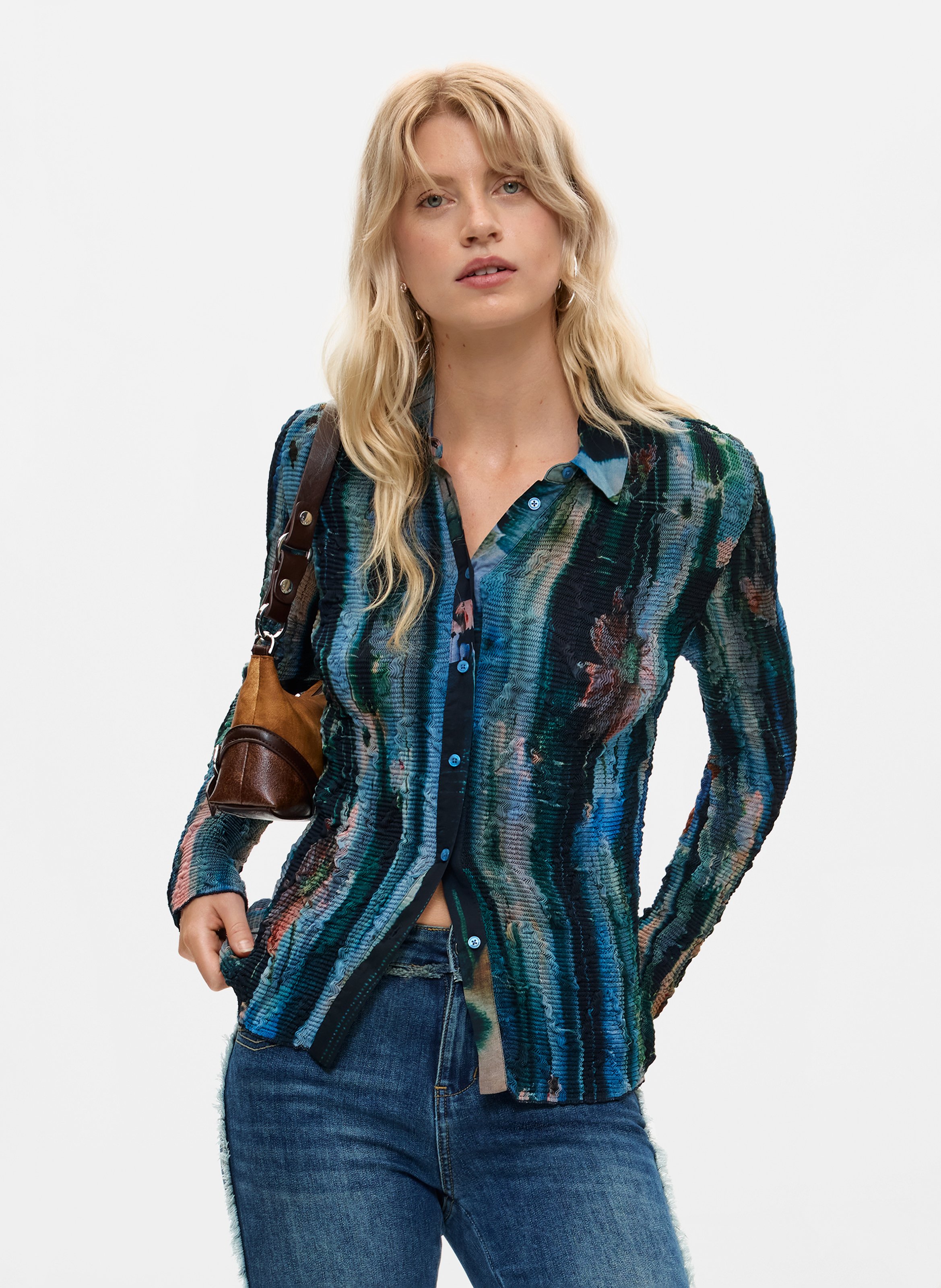 Chemise droite imprimée  DESIGUAL Vert