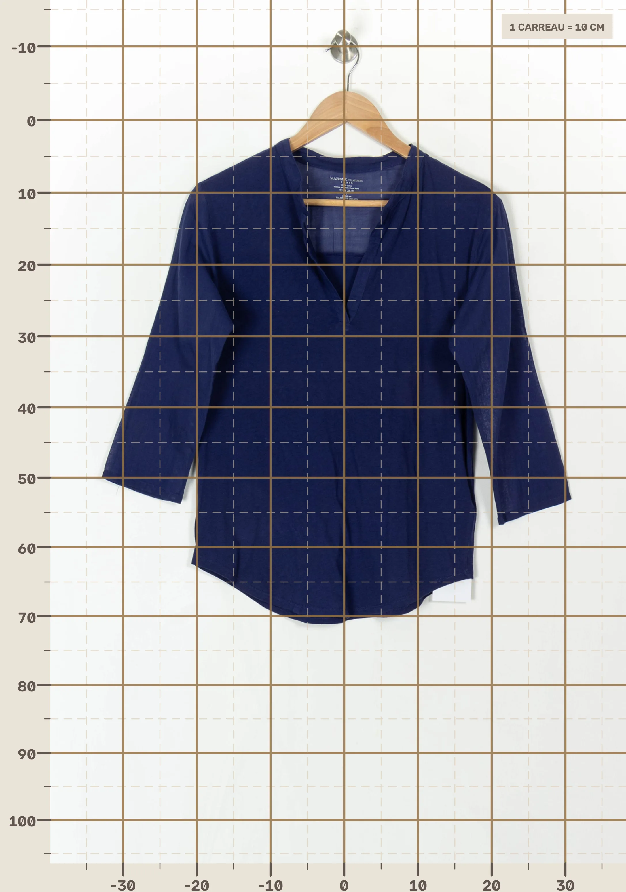 Blouse MAJESTIC FILATURES - SECONDE MAIN Blue