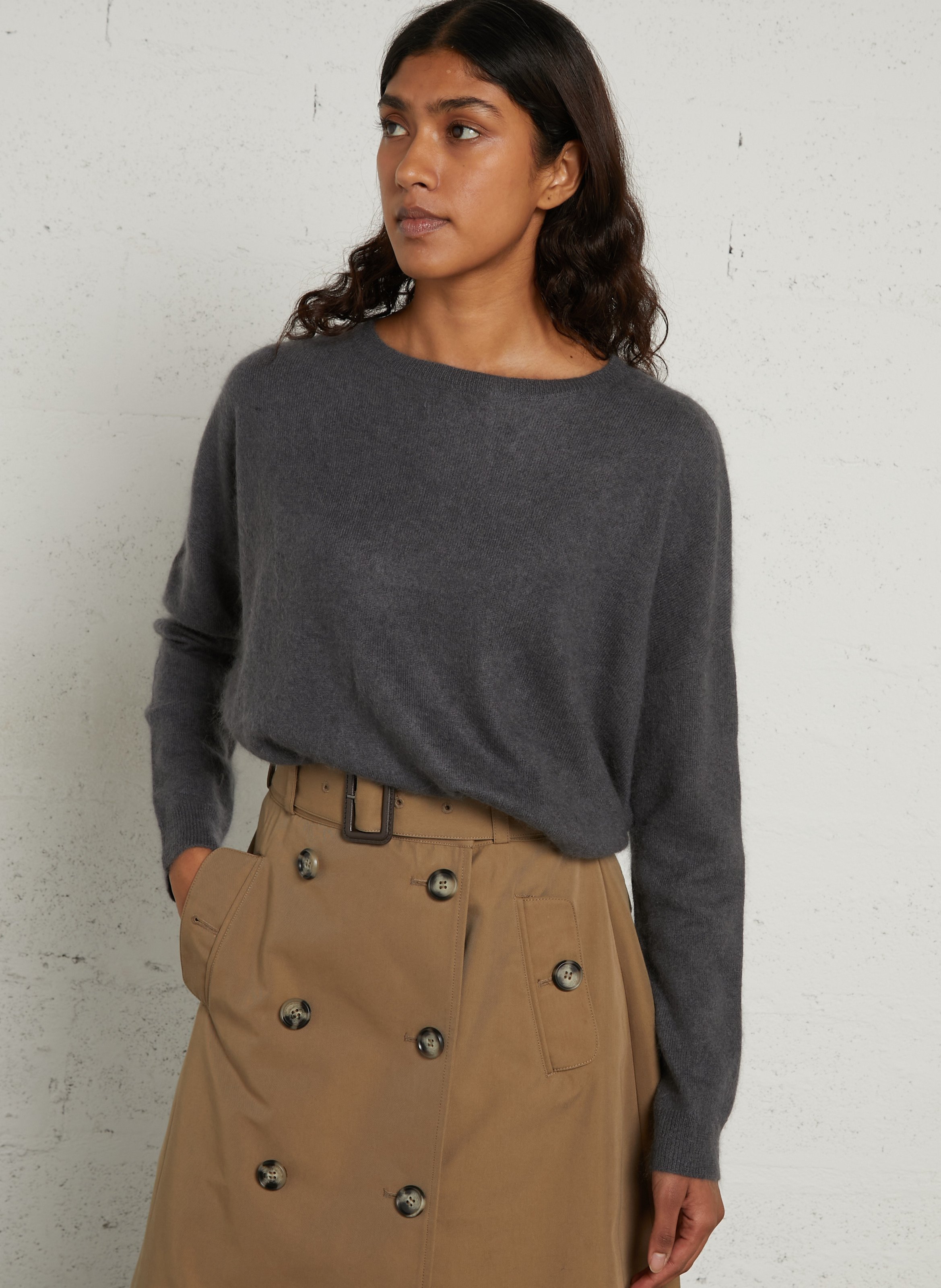 Straight wool-blend sweater SUD EXPRESS Grey