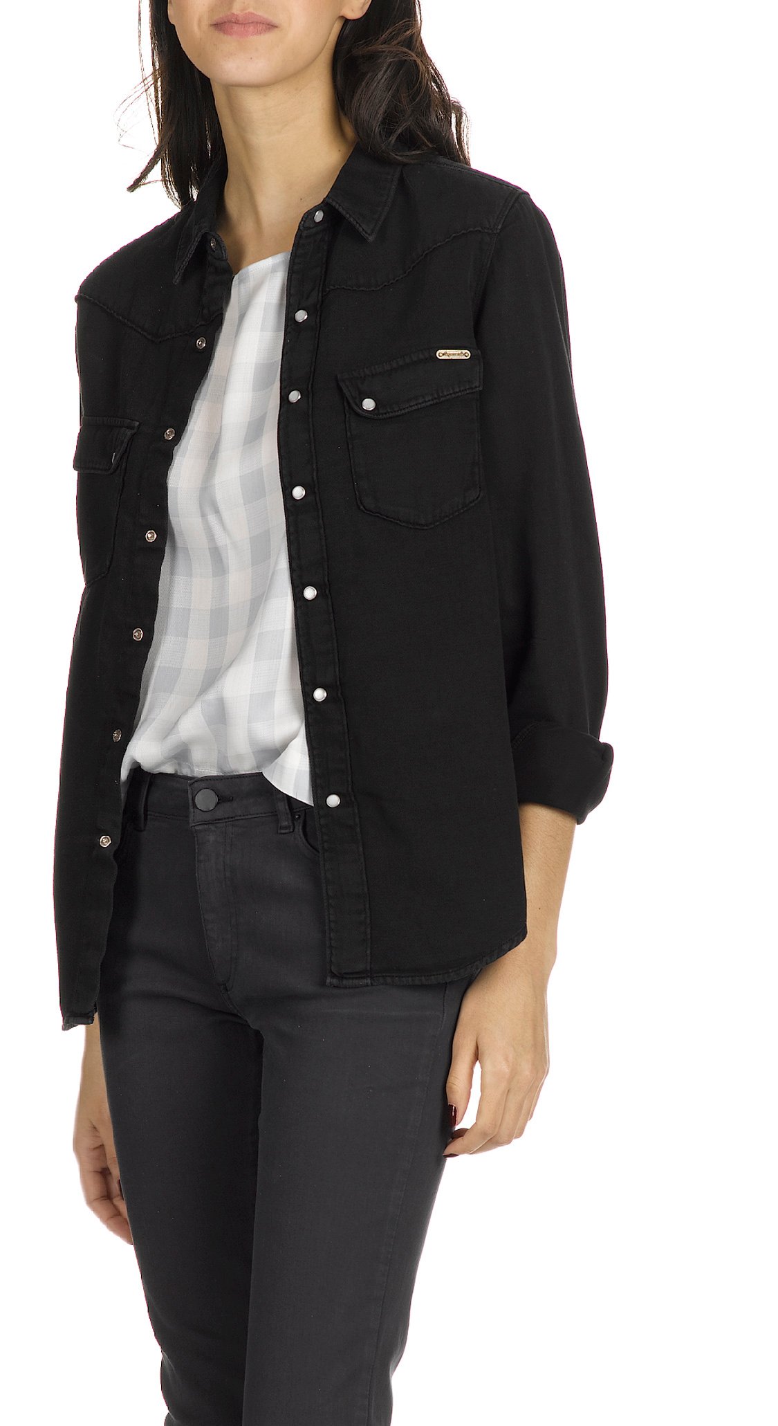 Cotton shirt with classic collar ACQUAVERDE Black