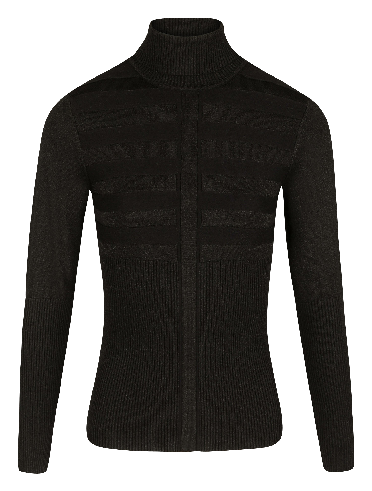 Rollkragenpullover aus metallischem Strick MORGAN Schwarz
