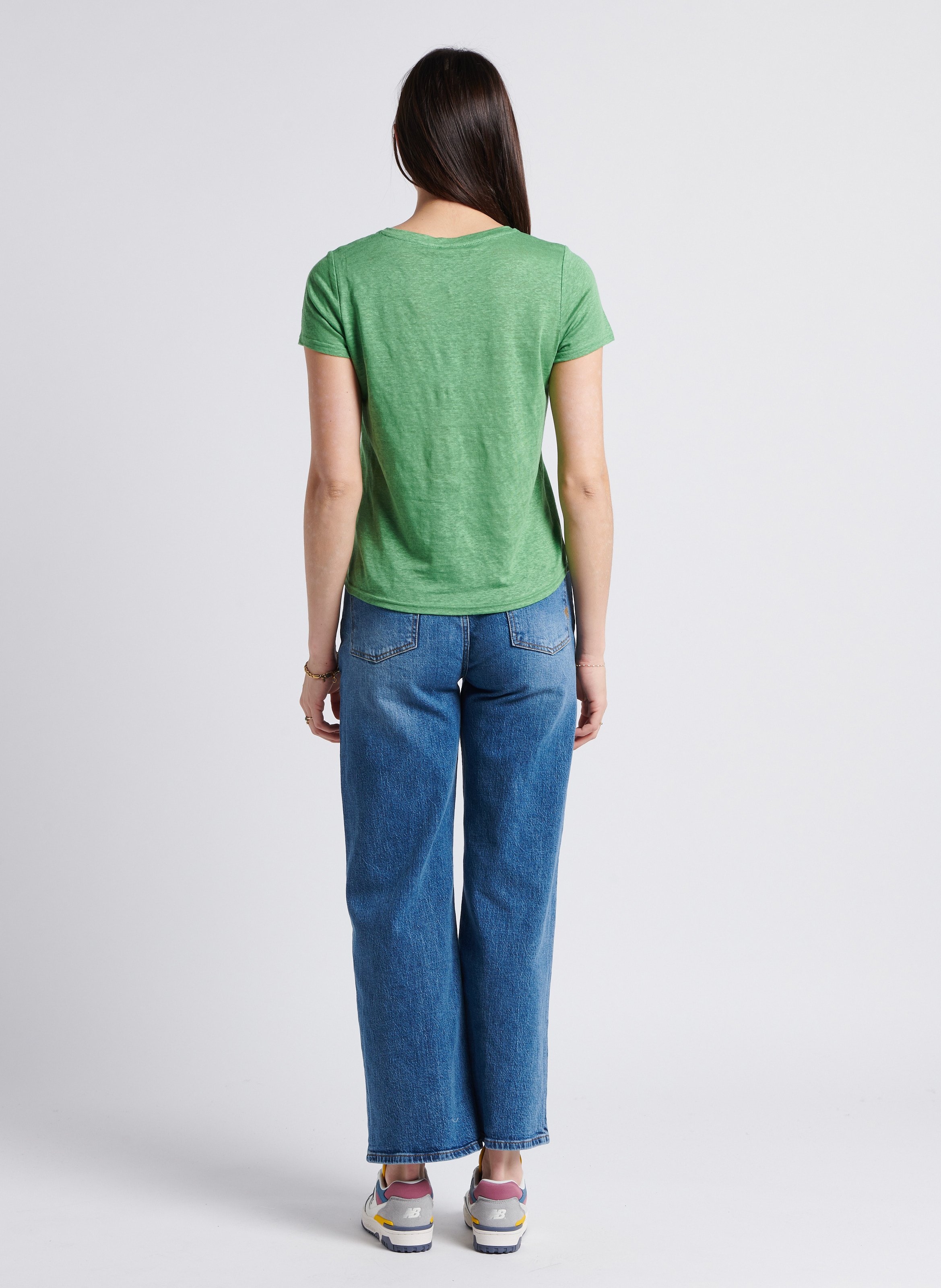 Low-top bi-material sneakers NEW BALANCE White