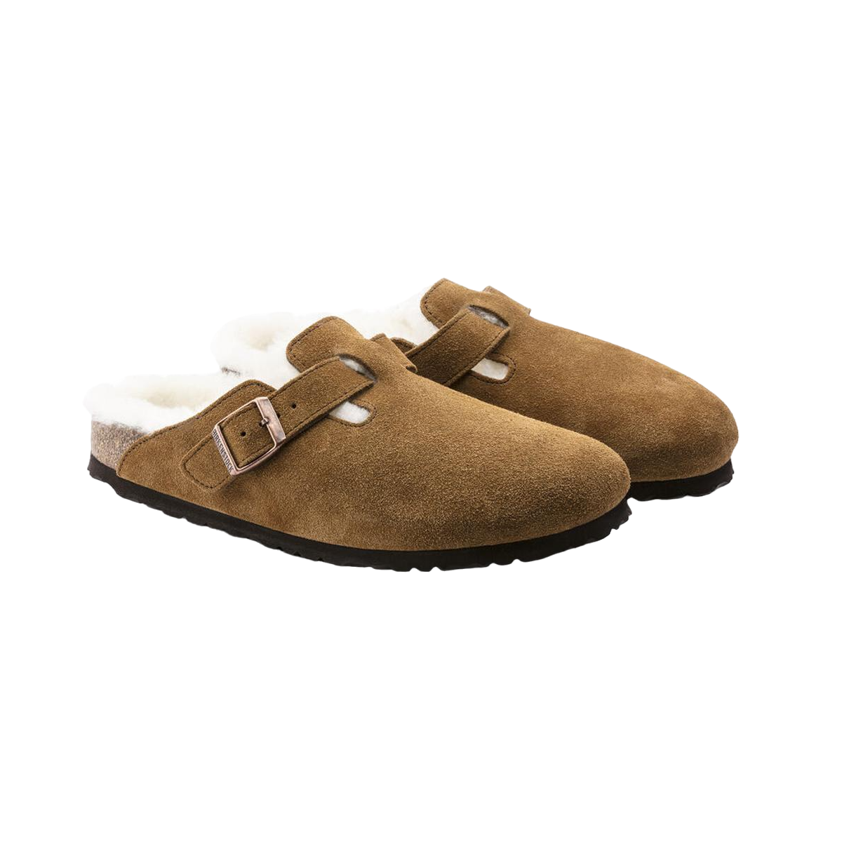 Fur-lined clogs BIRKENSTOCK Brown