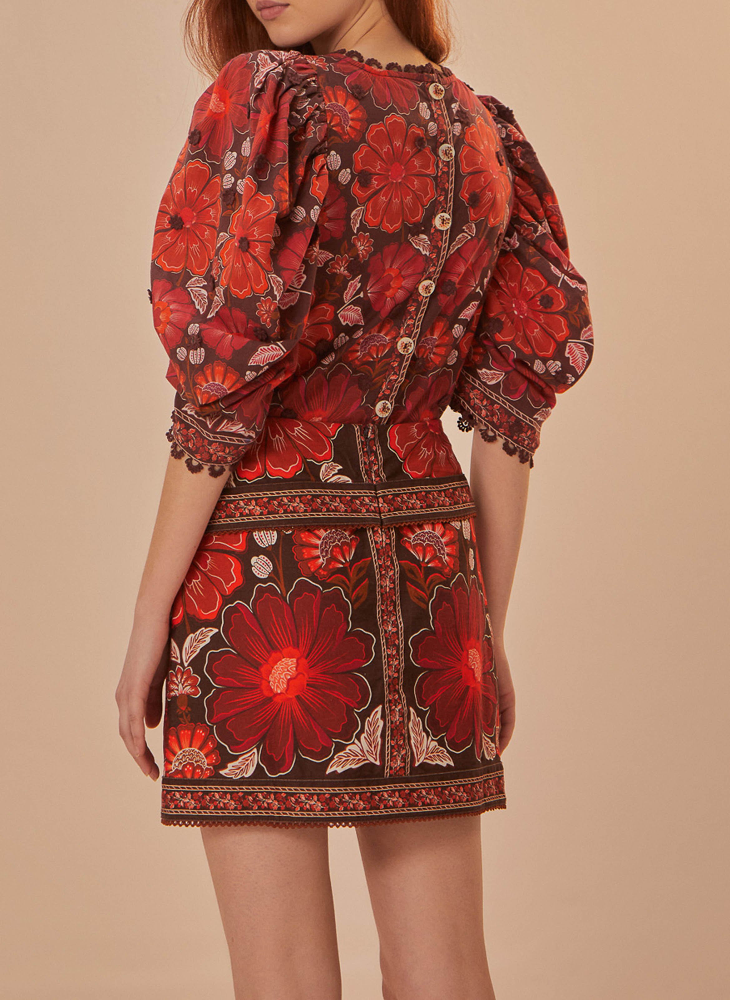 Tapestry skirt FARM RIO Brown