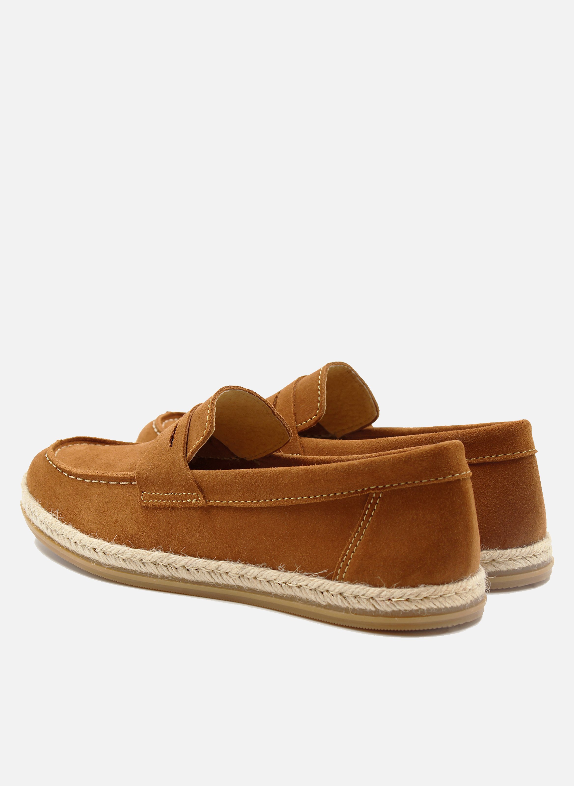 Suede leather espadrille loafers JULES & JENN Brown