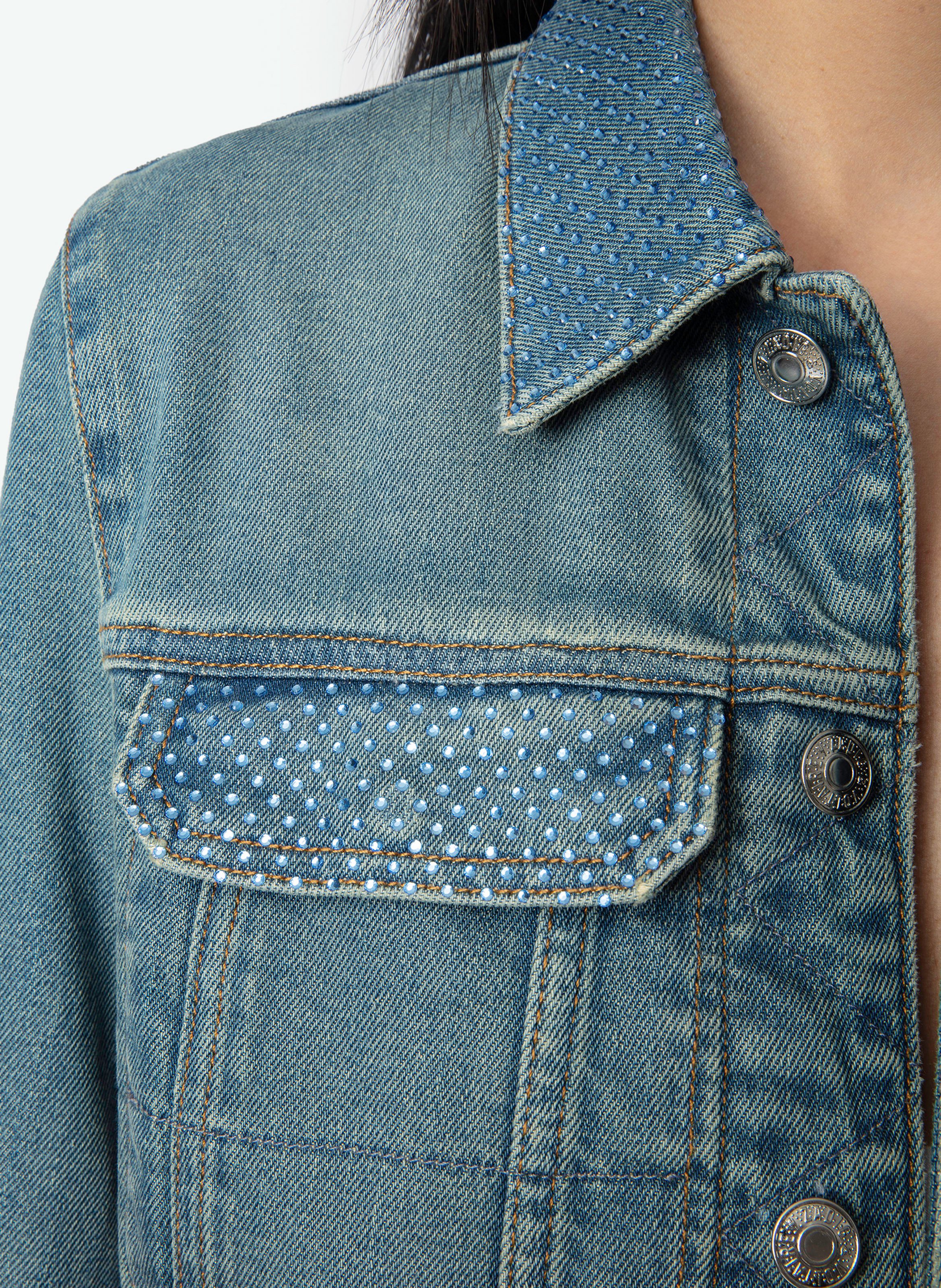 Baumwoll-Mix-Jacke mit klassischem Kragen ZADIG&VOLTAIRE Blau