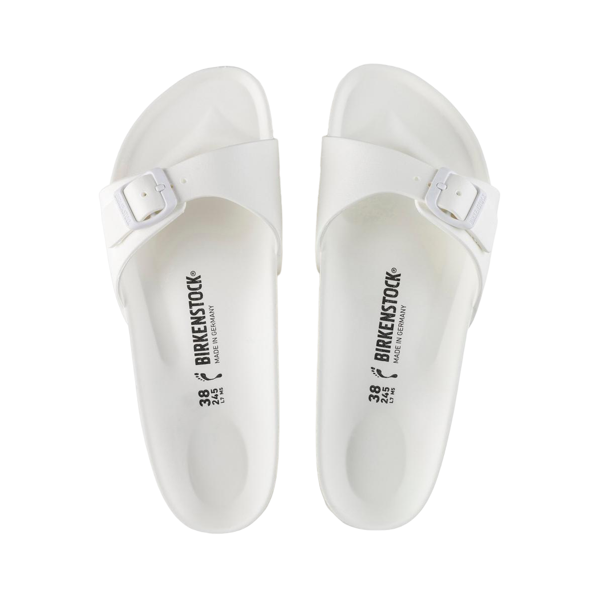 Faux leather sandals BIRKENSTOCK White