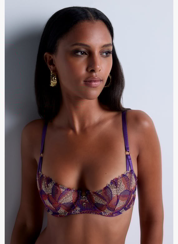 Underwired demi-cup bra | Purple by AUBADE Underwired demi-cup bra Purple
