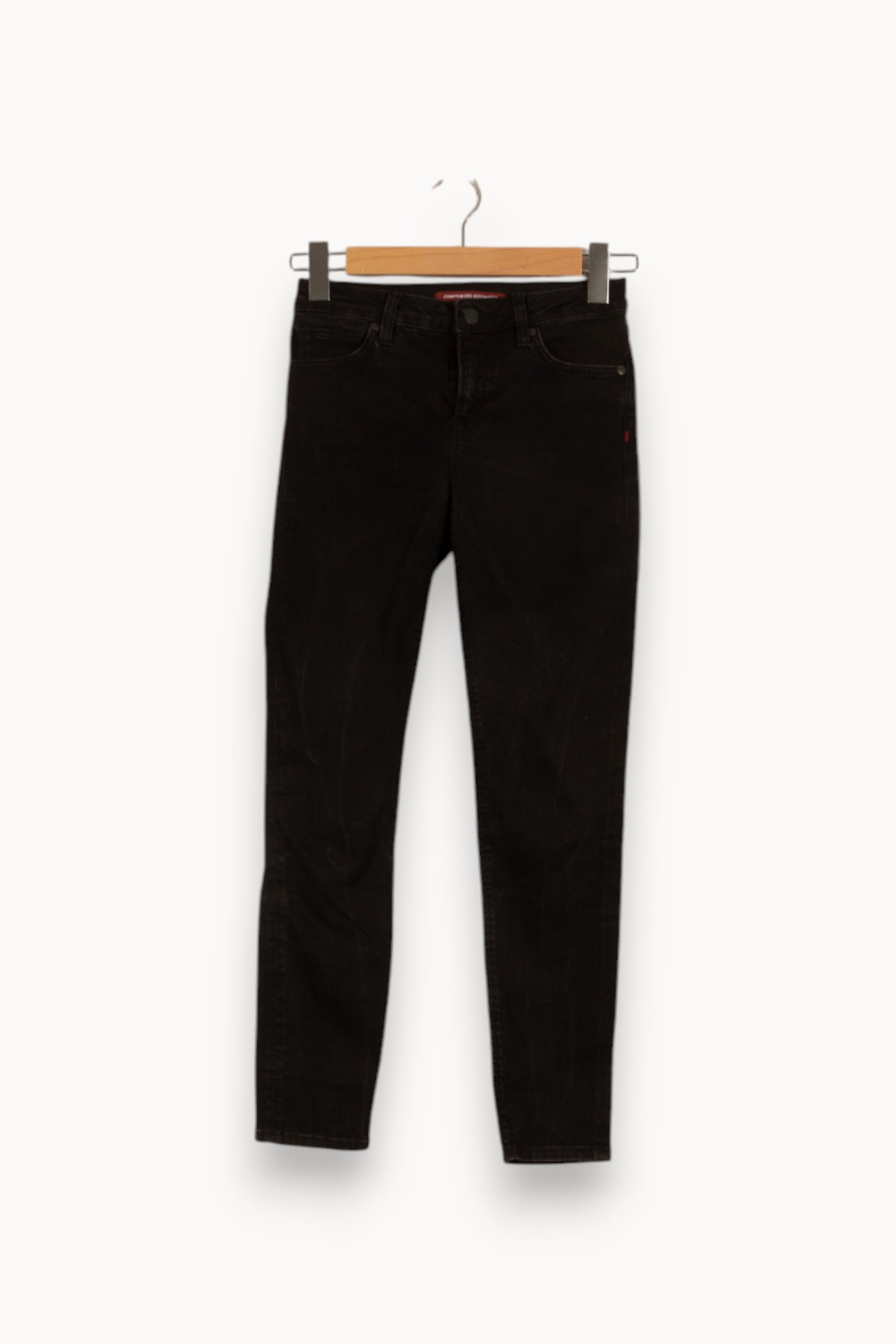 Cropped slim jeans with studs COMPTOIR DES COTONNIERS - Seconde main Black