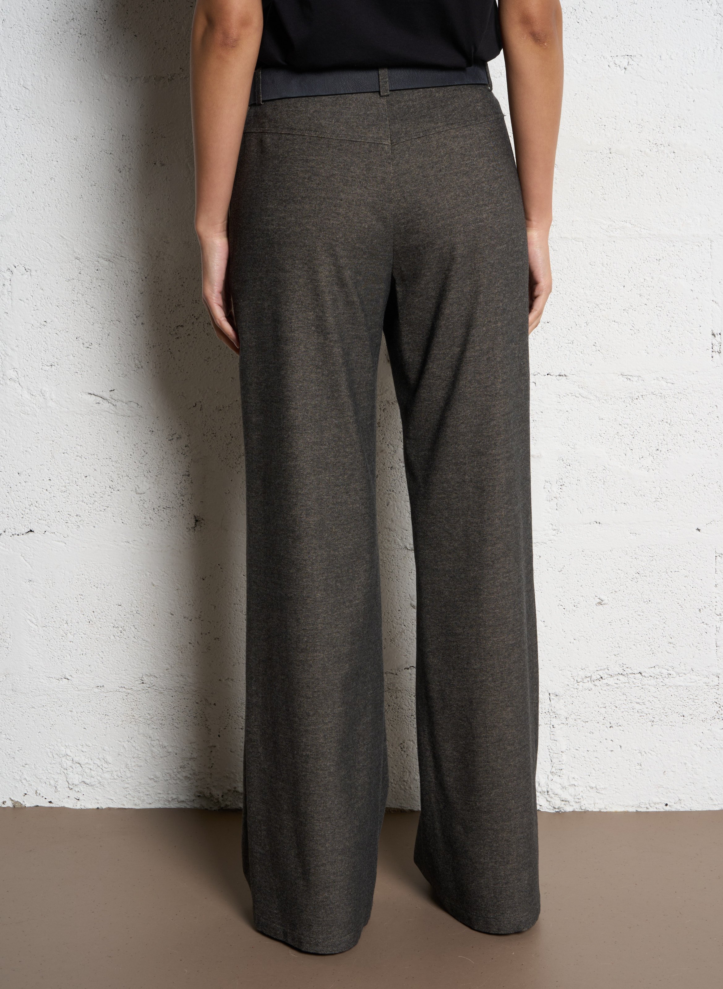 Wijde kostuumbroek met hoge taille ONE STEP Grijs