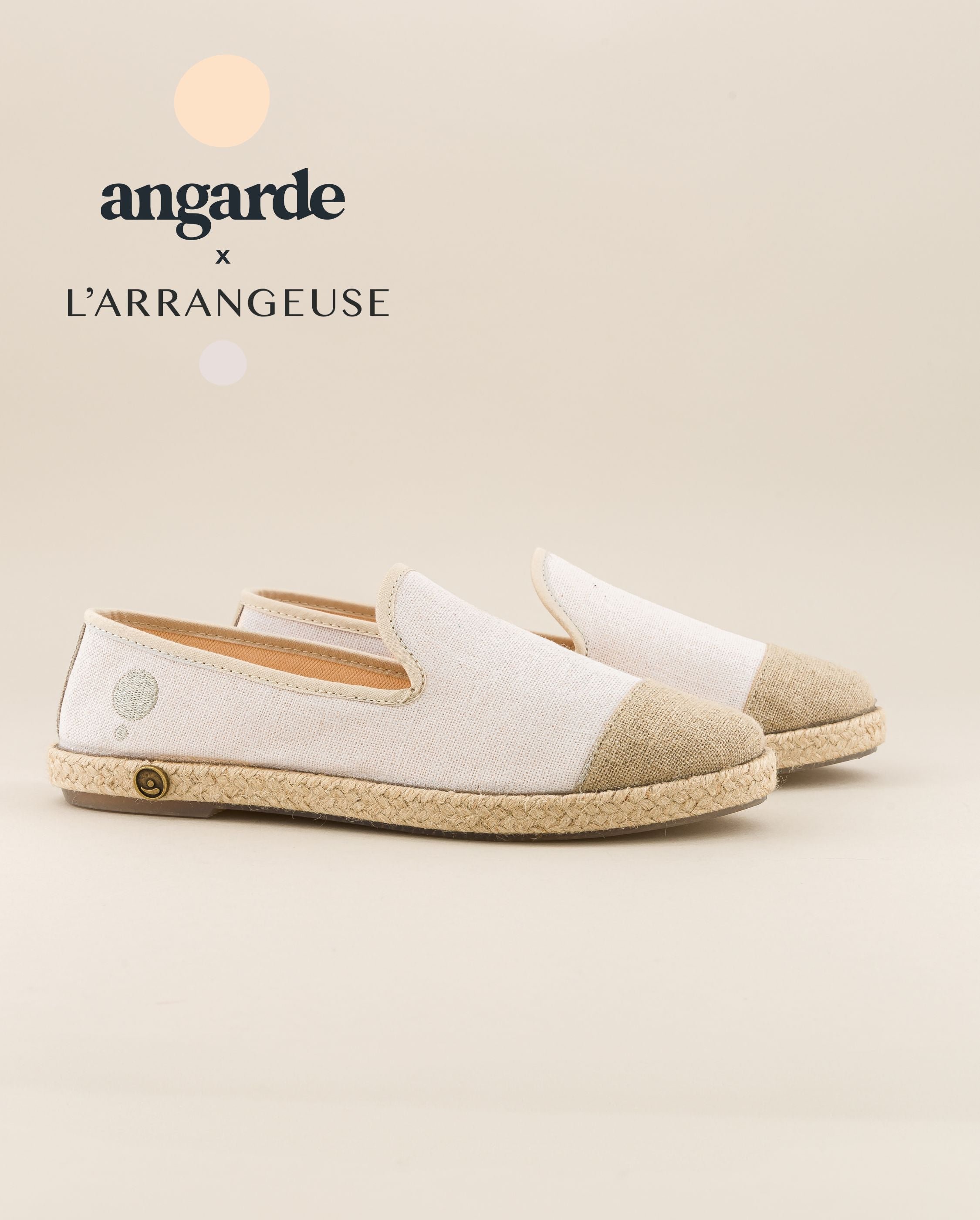 Women's espadrilles collab' x l'arrangeuse, sand beige ANGARDE Beige
