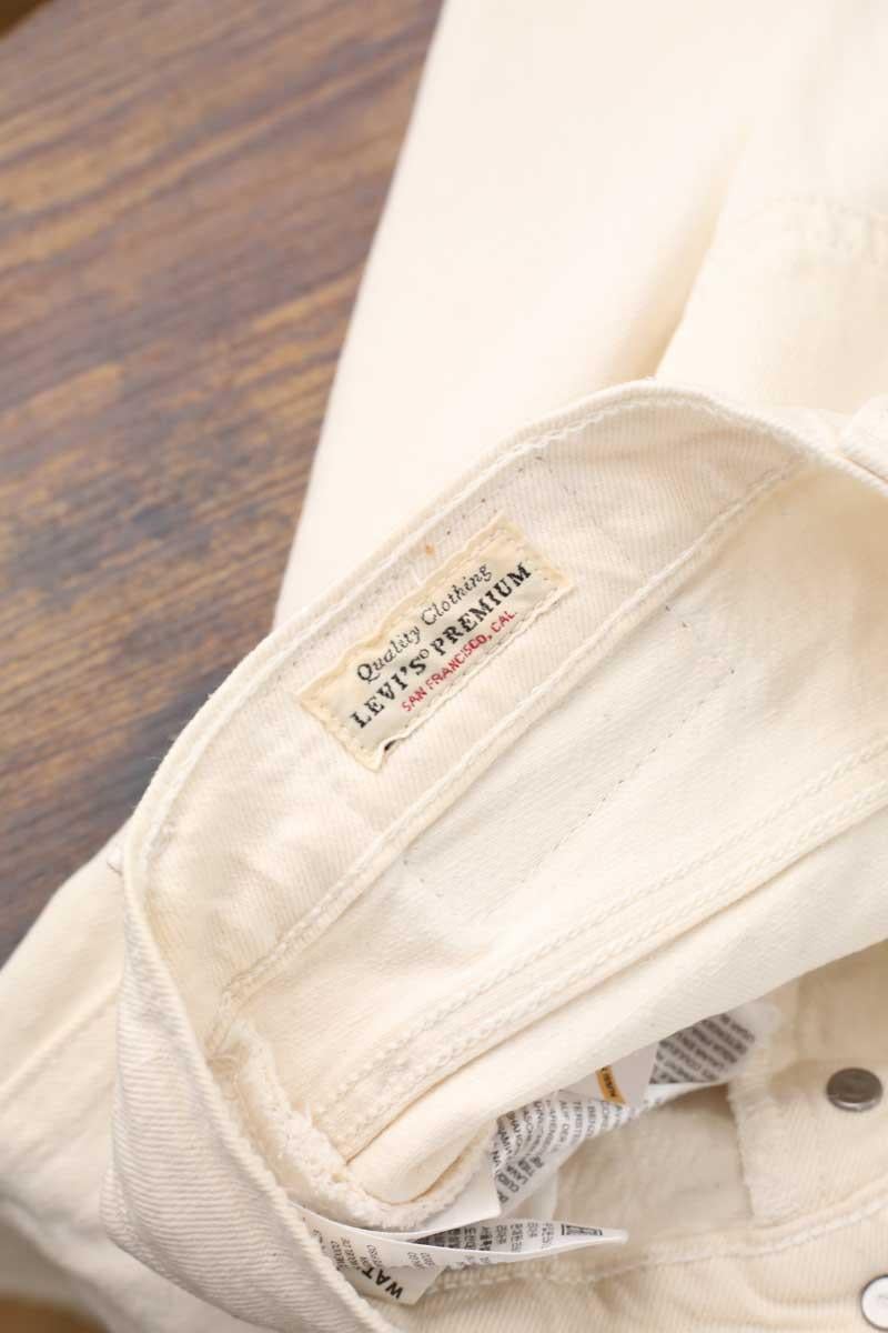 Cotton straight jeans LEVI'S - Seconde main Beige