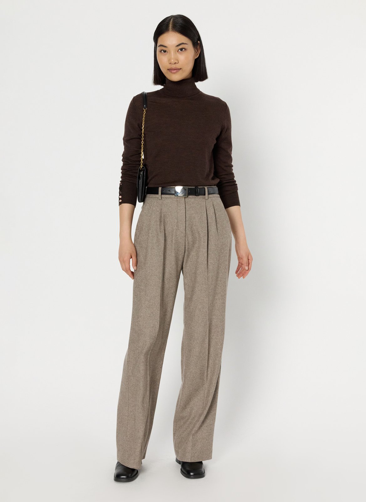 Straight-fit broek van wolmix GERARD DAREL Beige