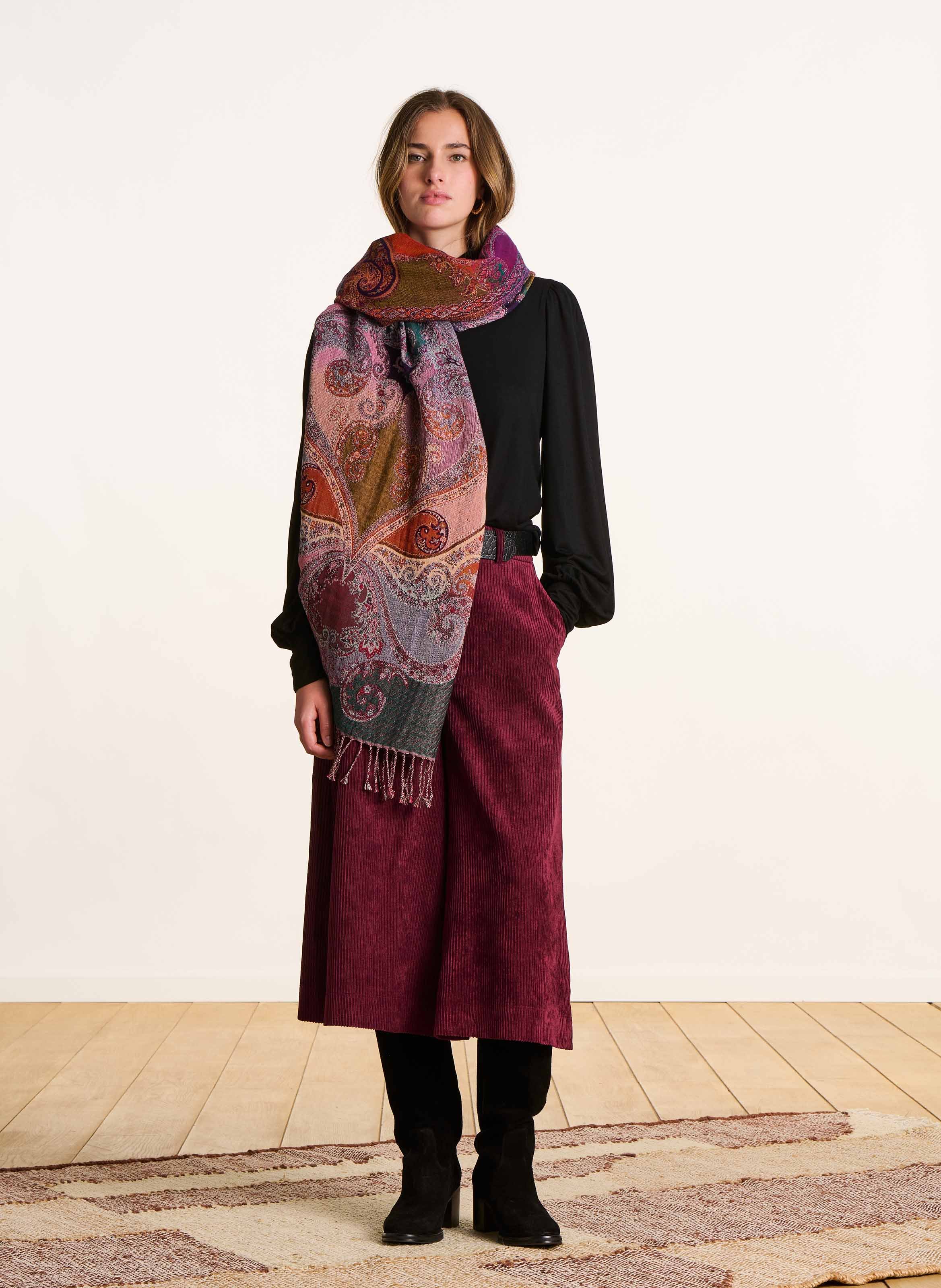 Echarpe en coton mélangé LA FEE MARABOUTEE Rouge