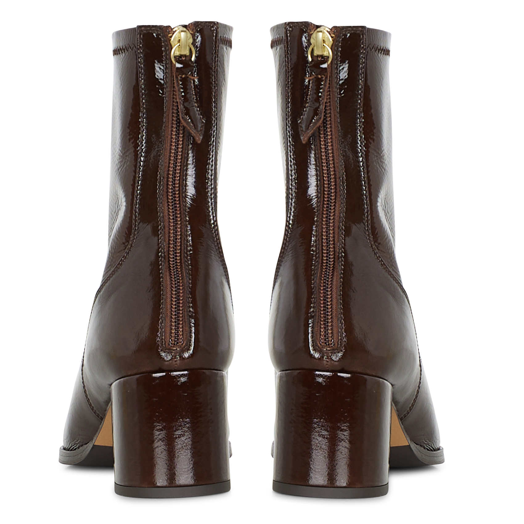 Bottines à talons  en cuir RIVECOUR Marron