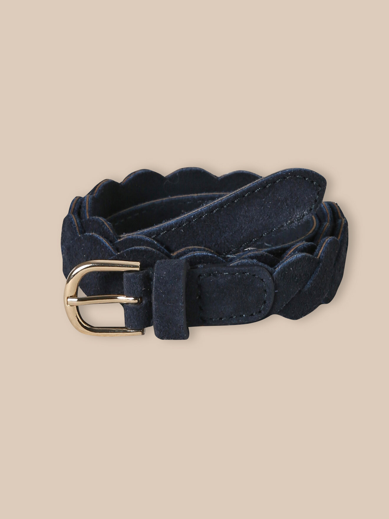 Braided leather belt CYRILLUS Blue