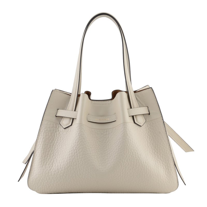 Handbag - cowhide leather POURCHET Beige