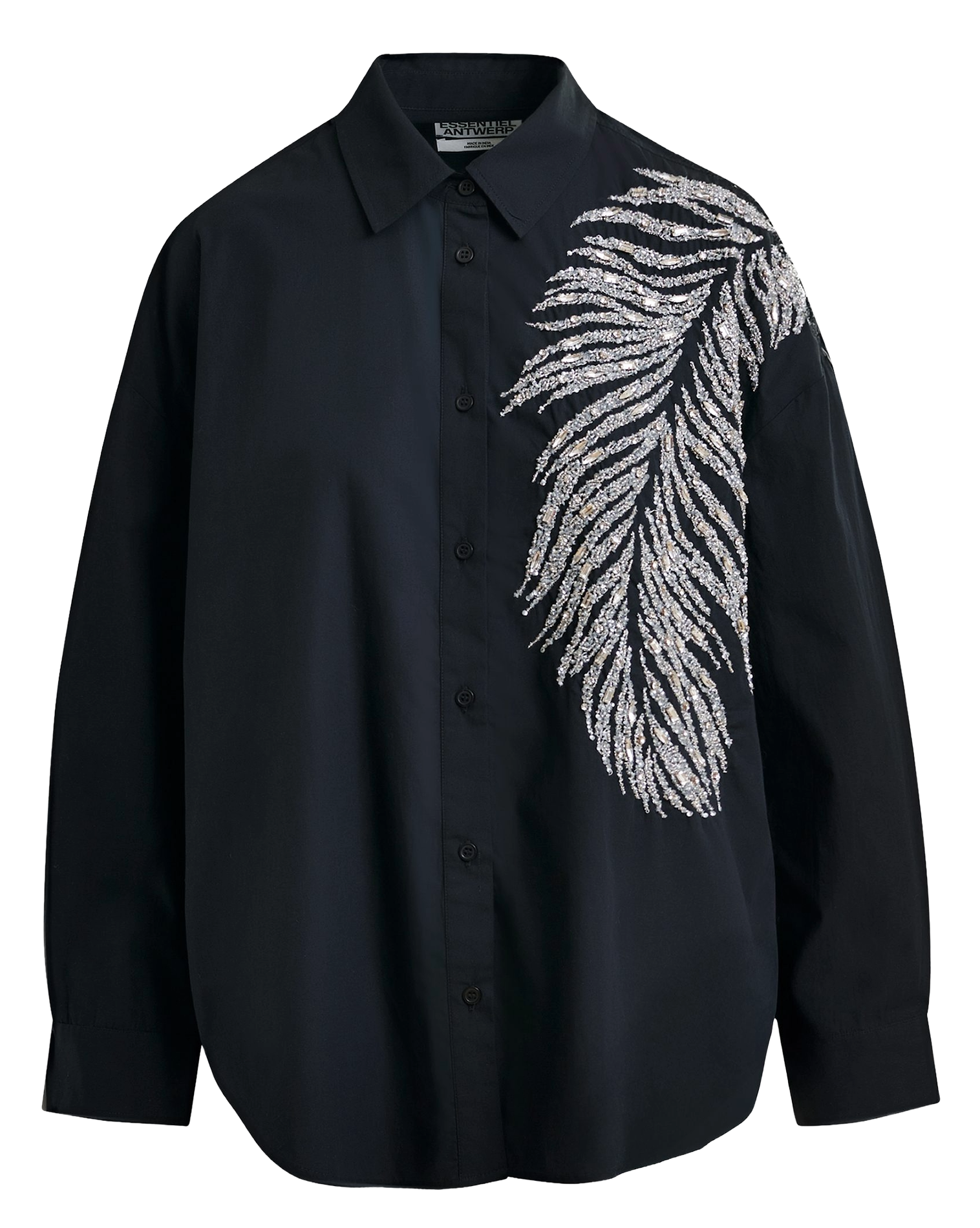 Chemise oversize brodée ESSENTIEL ANTWERP Noir