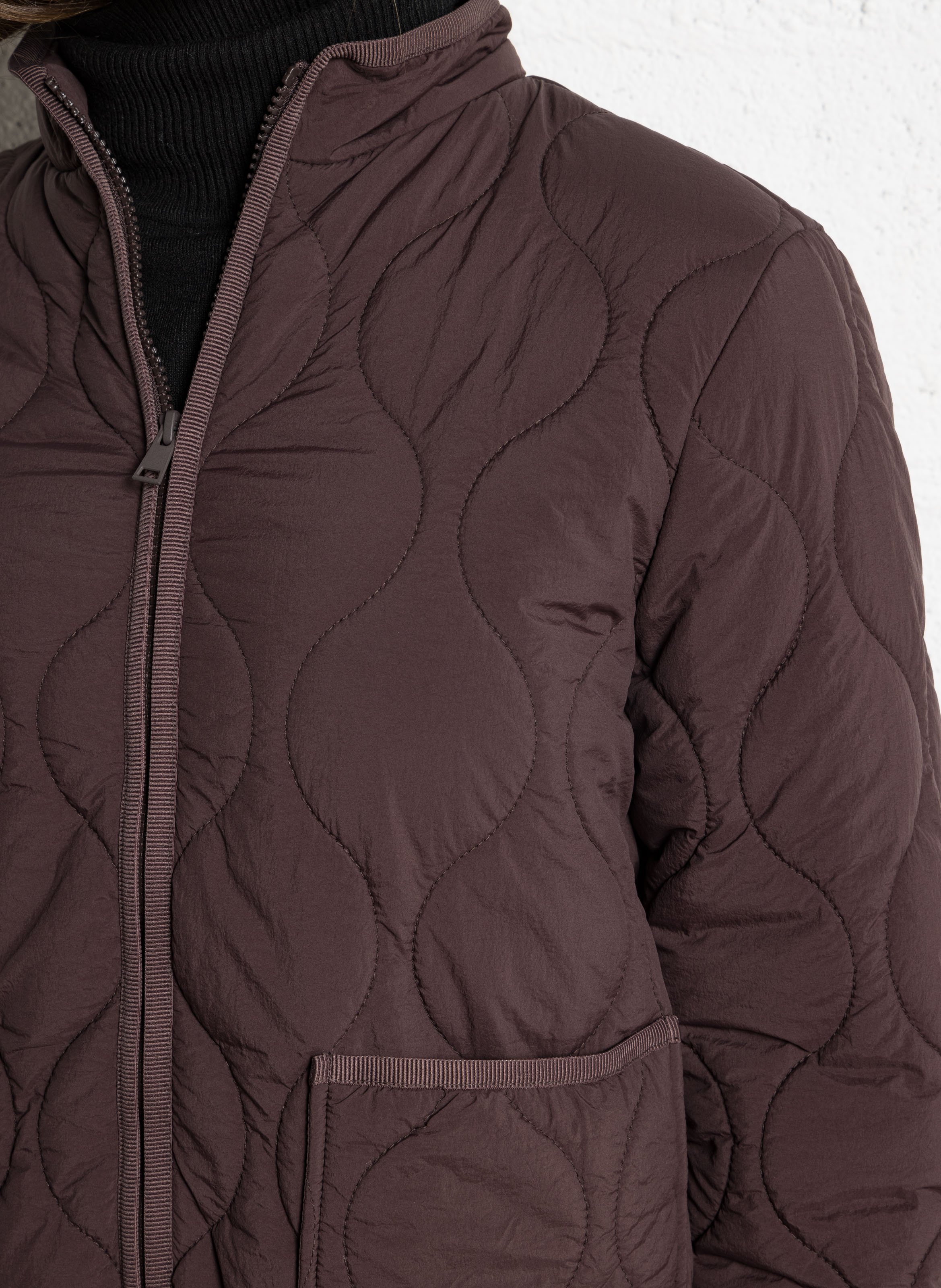 Veste droite matelassée  NICE THINGS Marron