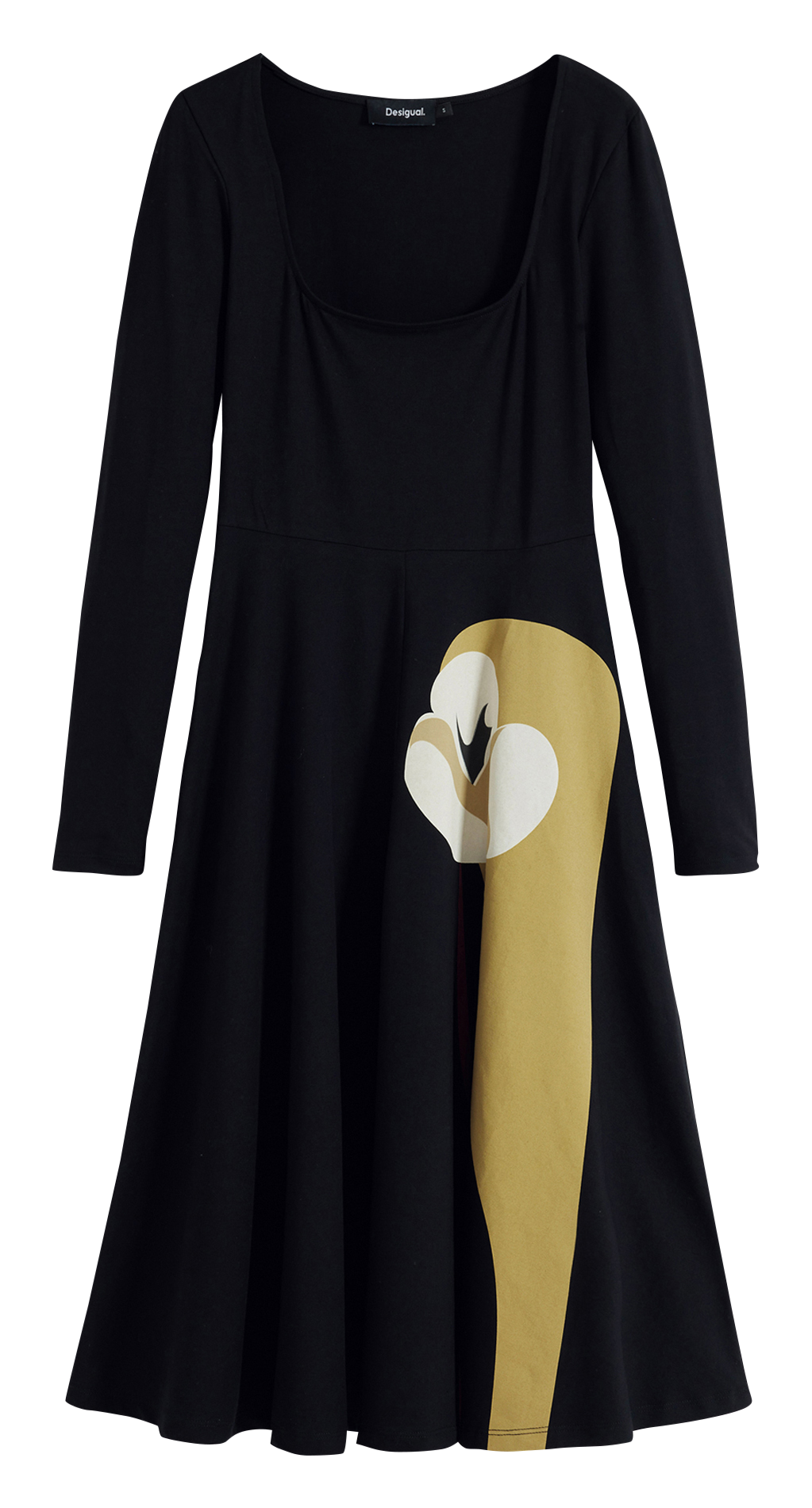 Robe courte évasée à motif DESIGUAL Noir