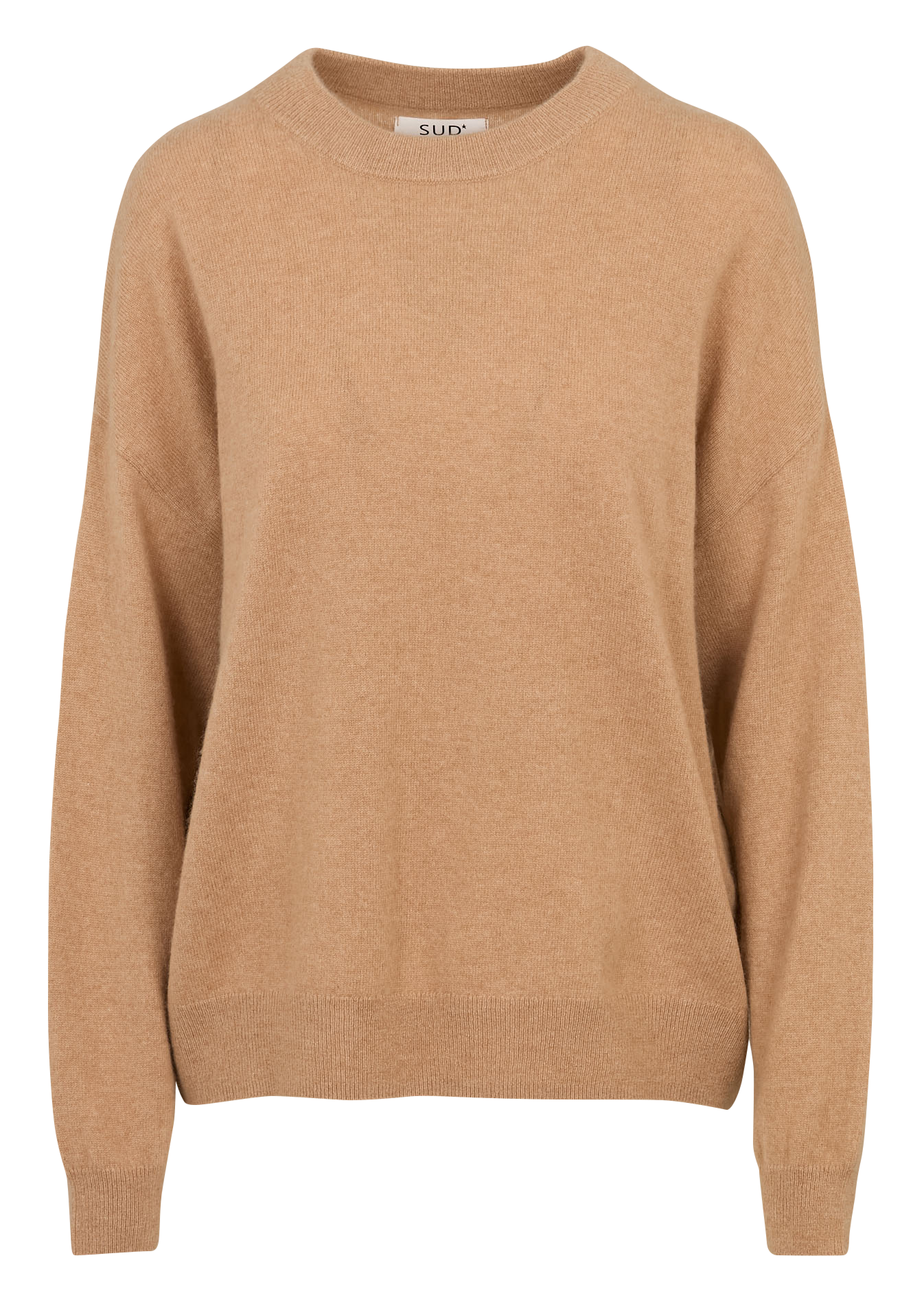 Pull ample col rond en cachemire SUD EXPRESS Beige