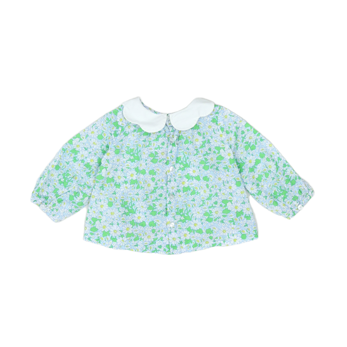 Green baby blouse - 12 months JACADI - Seconde Main Green