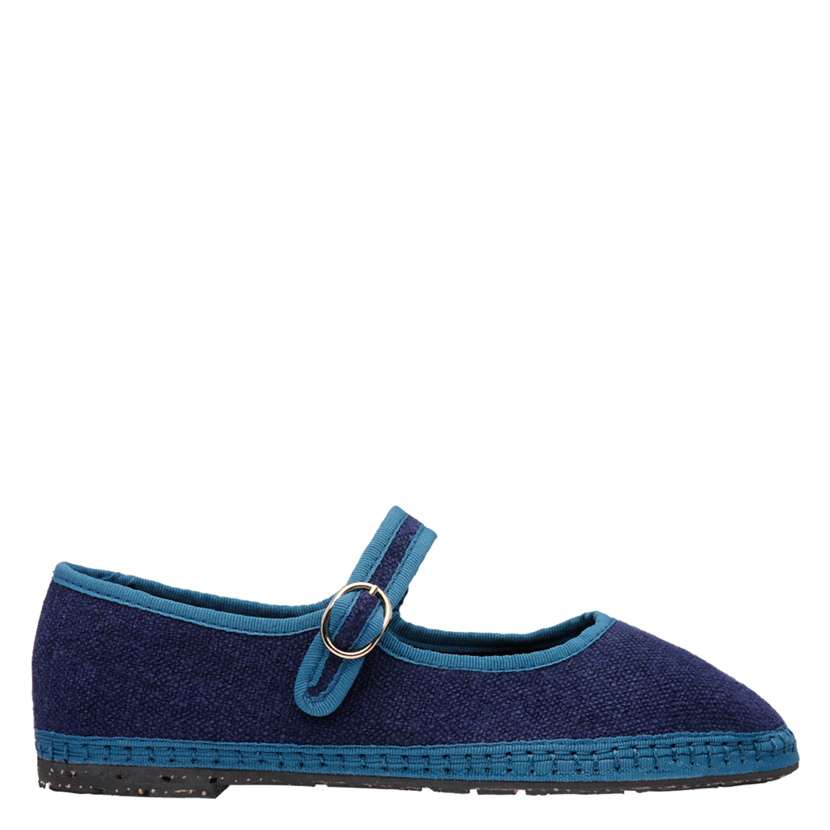 Cotton ballerina flats FLABELUS Blue