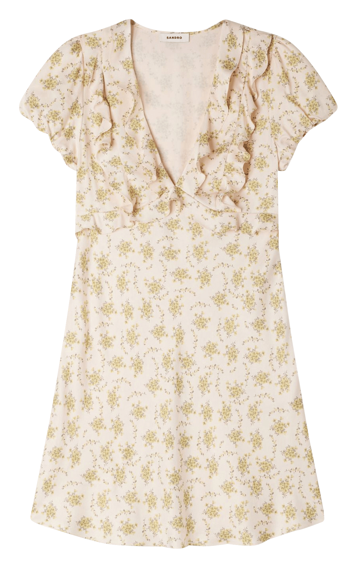 Robe courte à imprimé floral SANDRO Rose