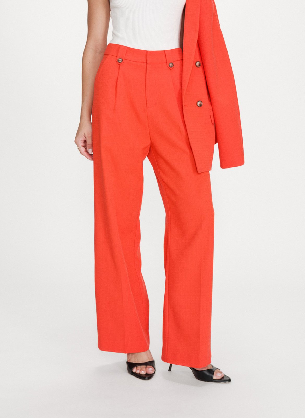 Rechte pantalon in effen kleur GRACE ET MILA Rood