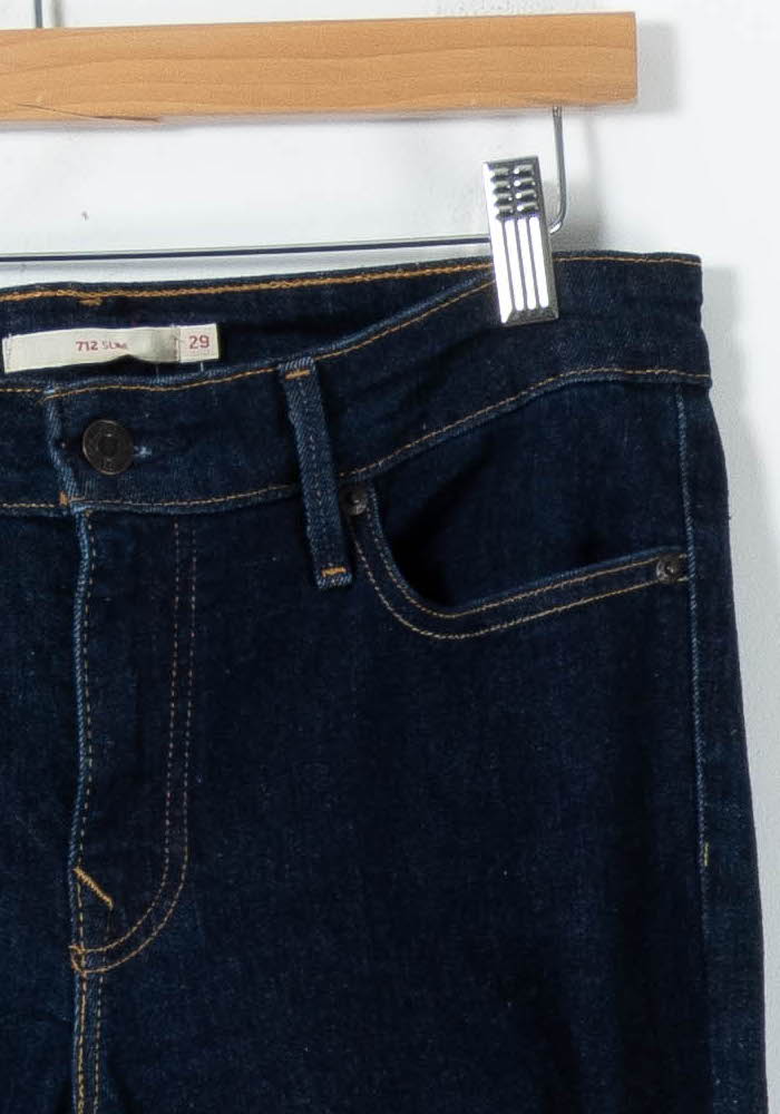 Cropped slim jeans with studs LEVI'S - Seconde main Blue