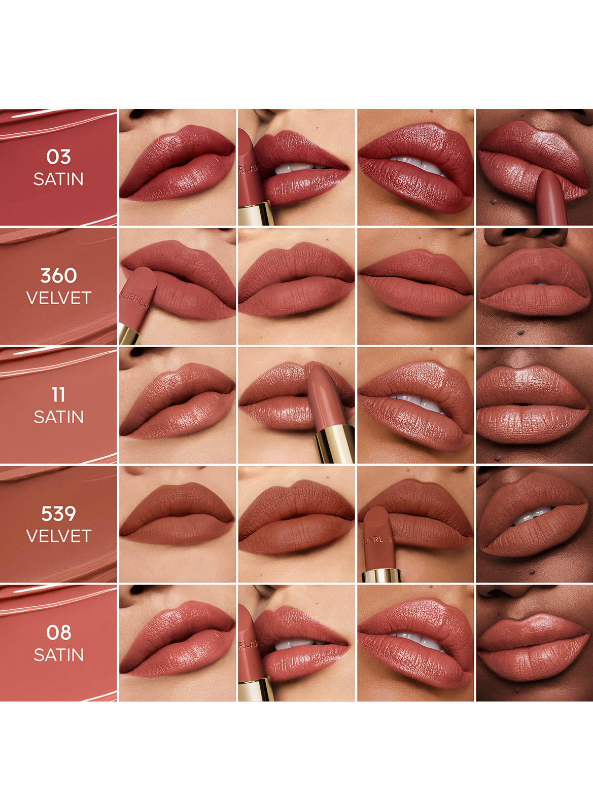 ROUGE G La recharge - Le rouge à lèvres soin personnalisable GUERLAIN 521 le grÈge rosÉ - satin