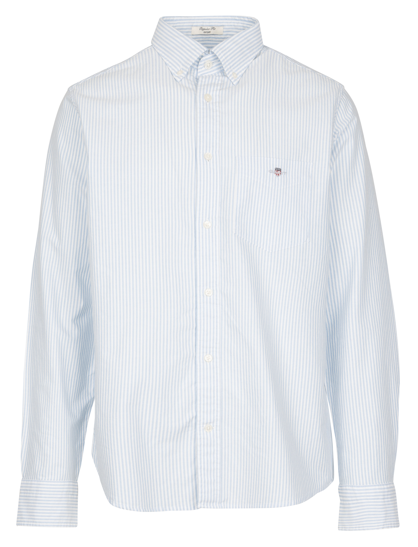 Overhemd met regular fit, button-down kraag en strepen van katoen GANT Blauw