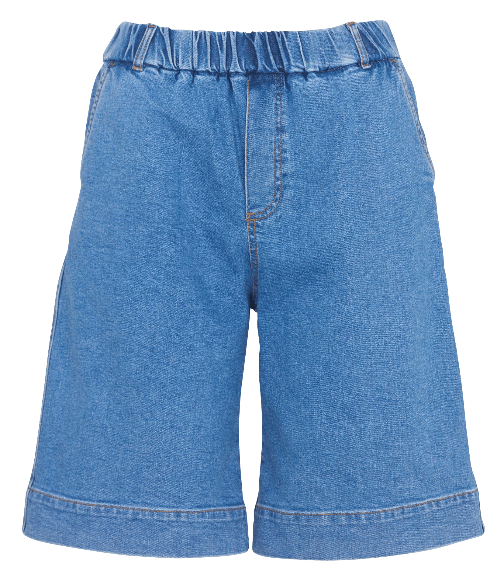 Gerade geschnittene Taillenshorts aus Baumwoll-Mix HOD PARIS Blau