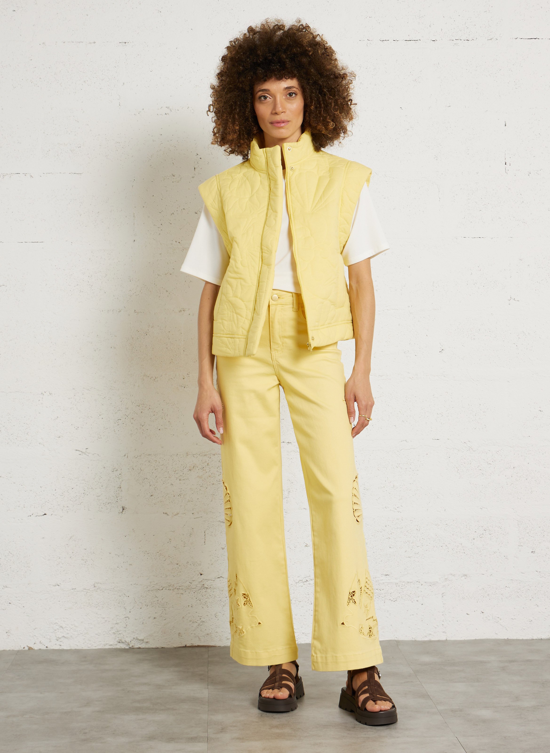 Gepolsterte gerade Baumwolljacke LA PETITE ETOILE Blau