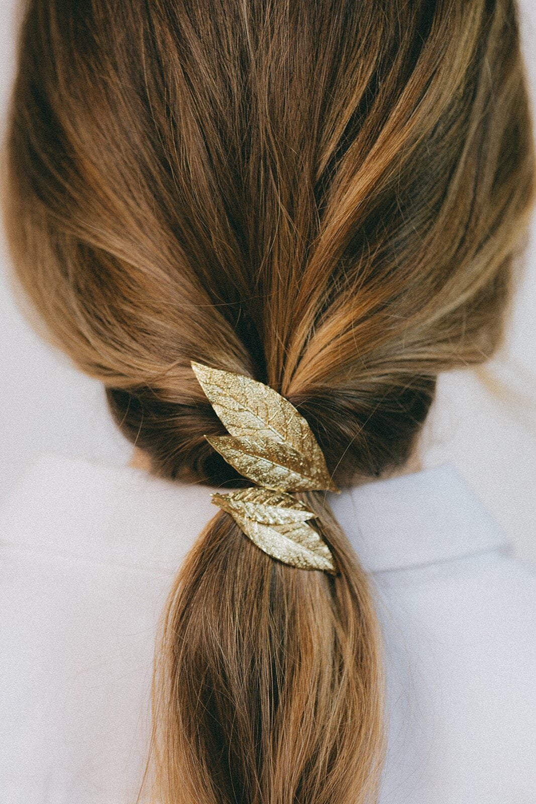 Gold-plated leaf hair clip MONSIEUR SIMONE Silver