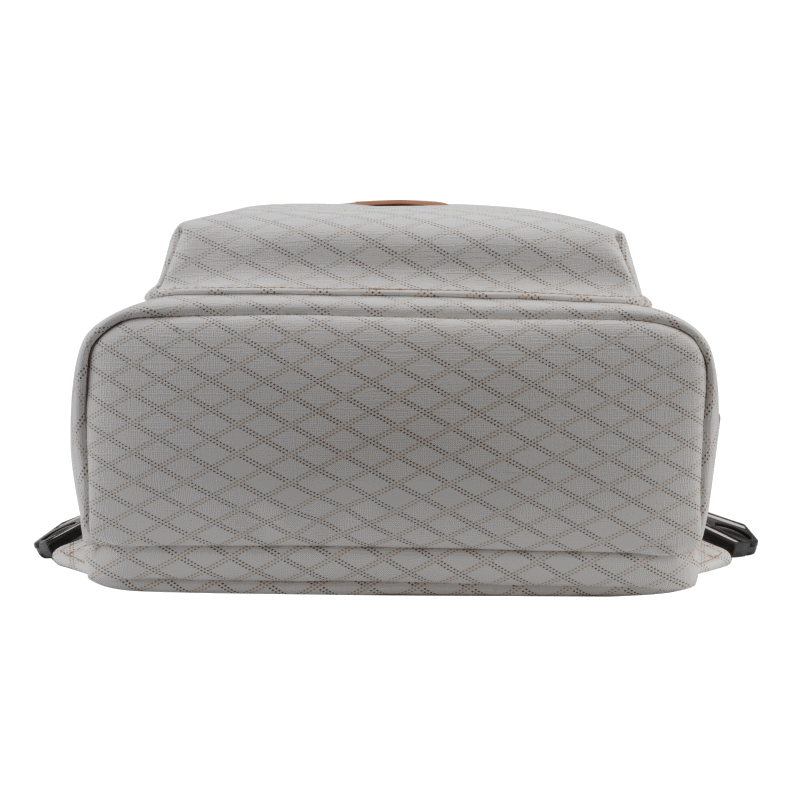 Calfskin leather backpack POURCHET White