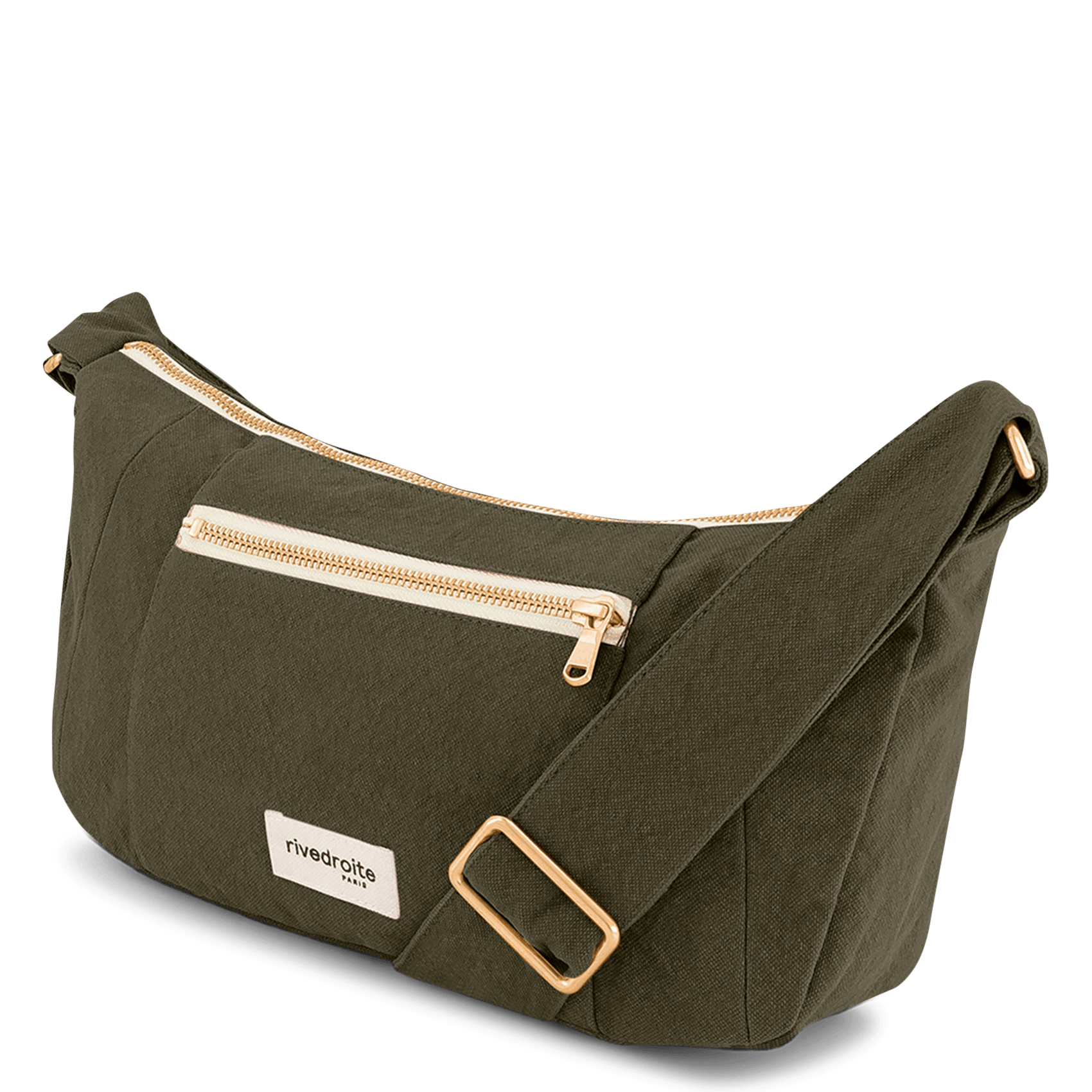 Crossbody bag in blended recycled cotton RIVEDROITE PARIS Khaki