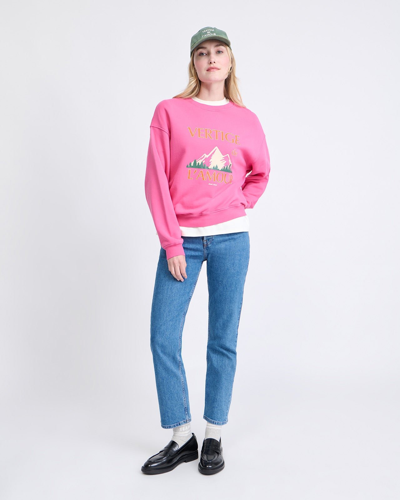 Sweat "Love Vertigo" in organic cotton EMOI EMOI Pink
